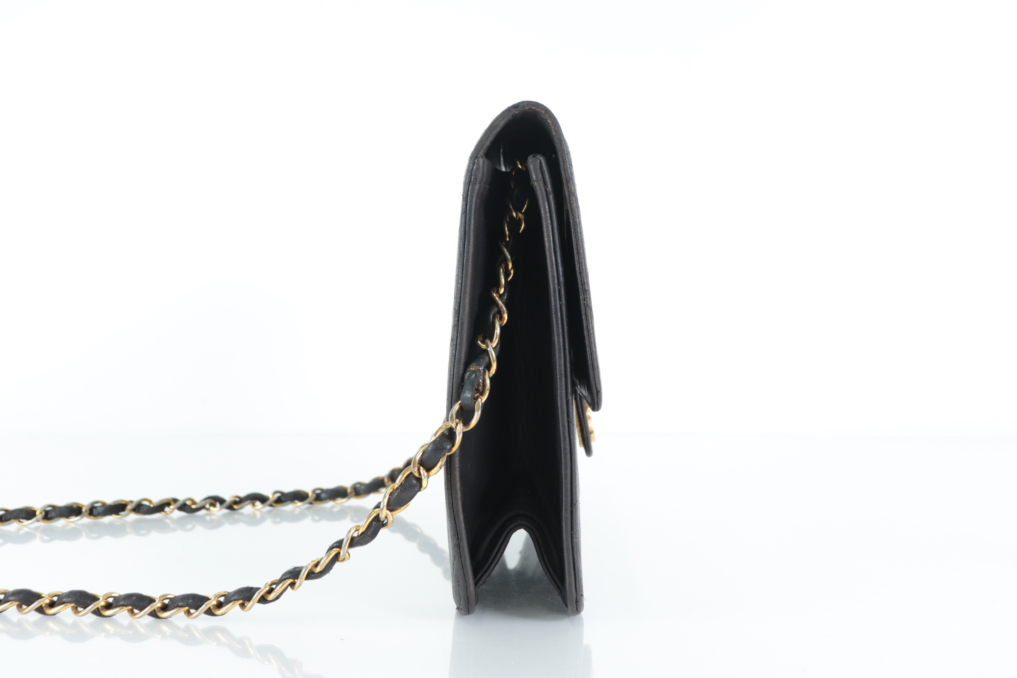 Push-Lock Lambskin Chain Shoulder Bag (Series 5) — view 4