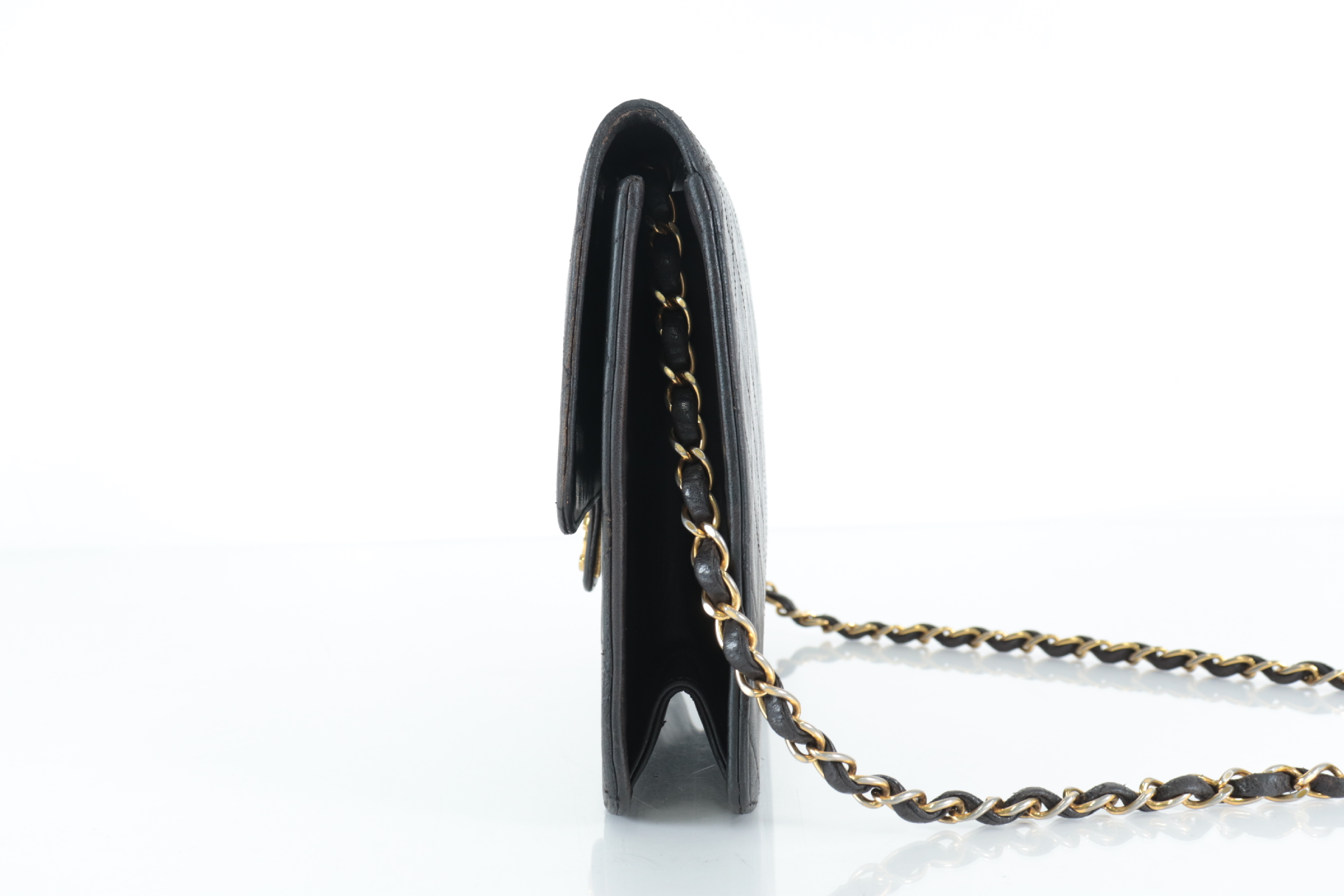 Push-Lock Lambskin Chain Shoulder Bag (Series 5) — view 5