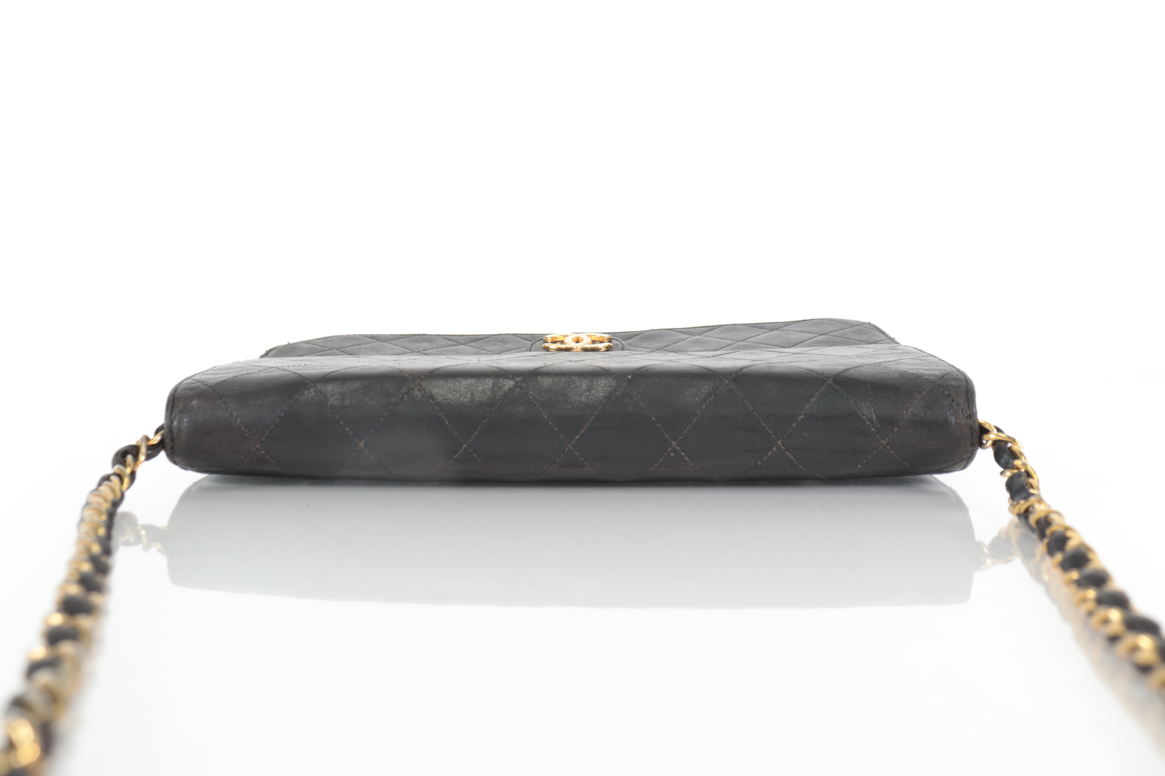 Push-Lock Lambskin Chain Shoulder Bag (Series 5) — view 6