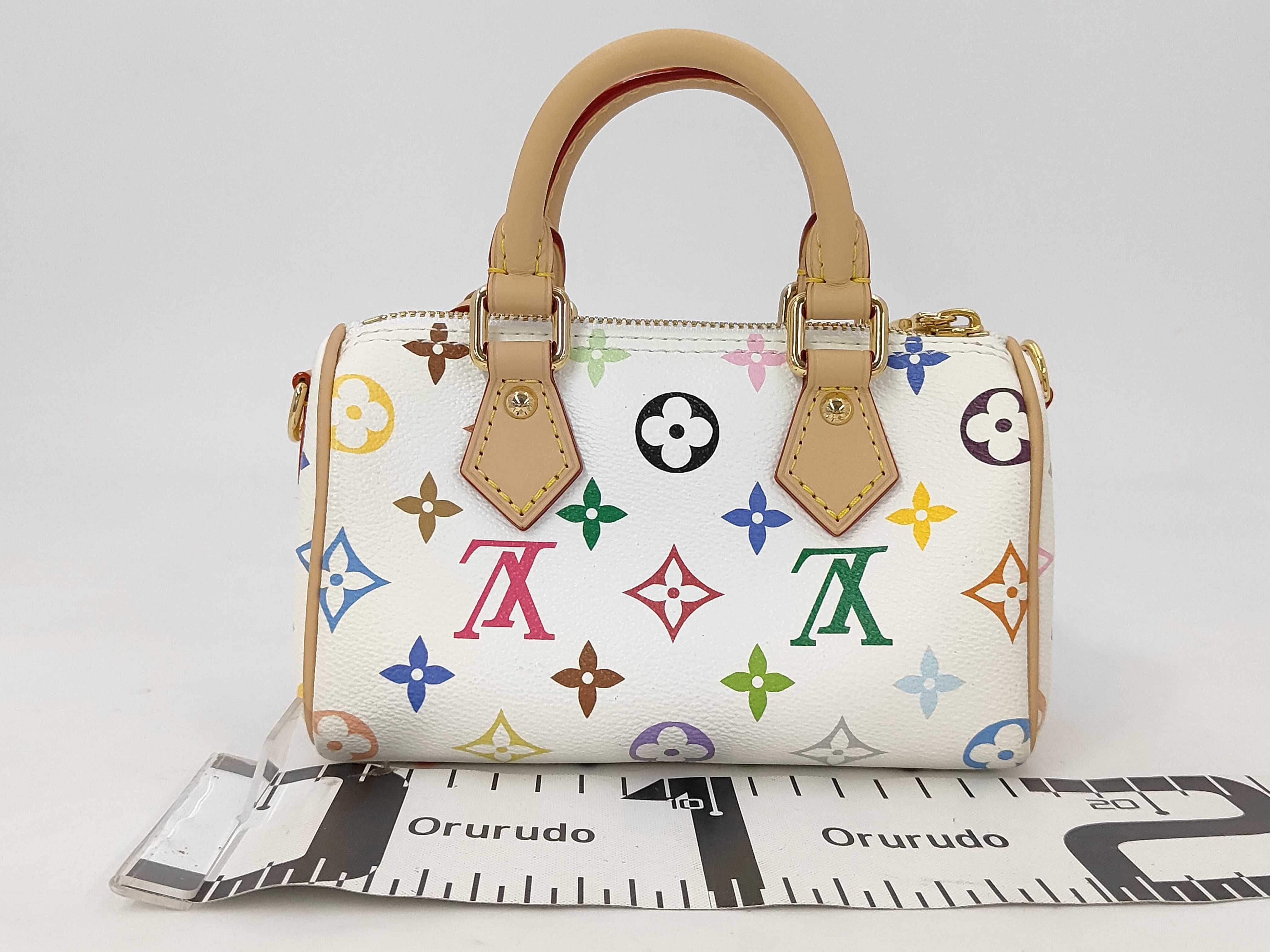 x Takashi Murakami Multicolor Mini Speedy M13391 White RFID-enabled handbag — view 2