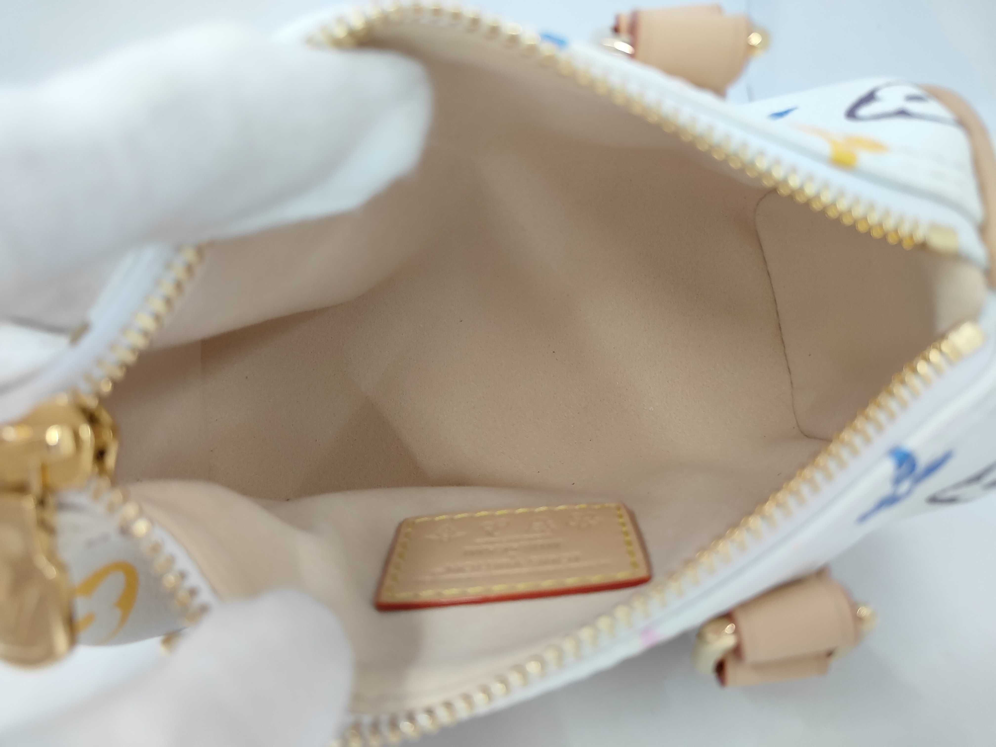 x Takashi Murakami Multicolor Mini Speedy M13391 White RFID-enabled handbag — view 8