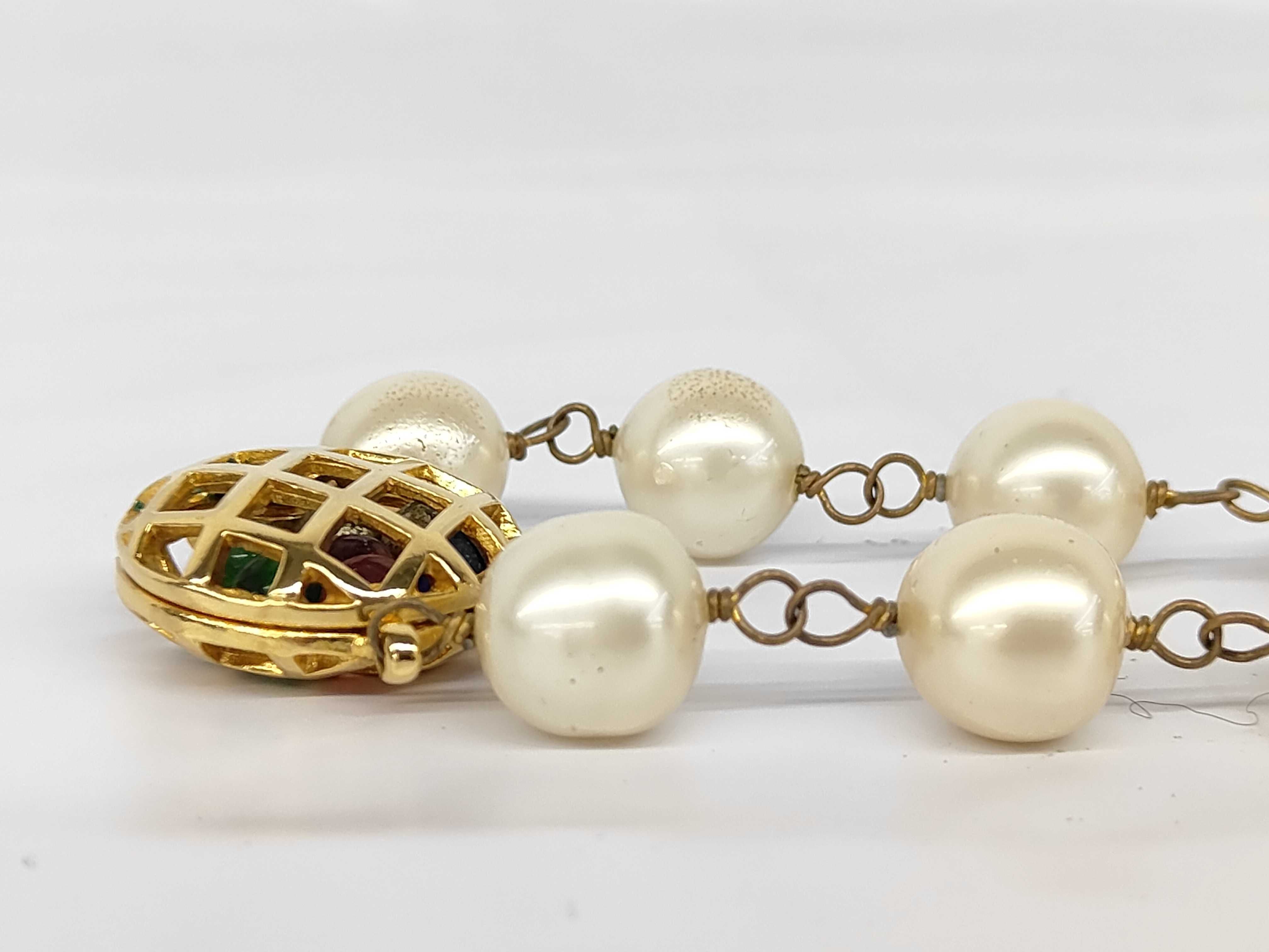 Gripoix Faux Pearl Long Necklace — view 3
