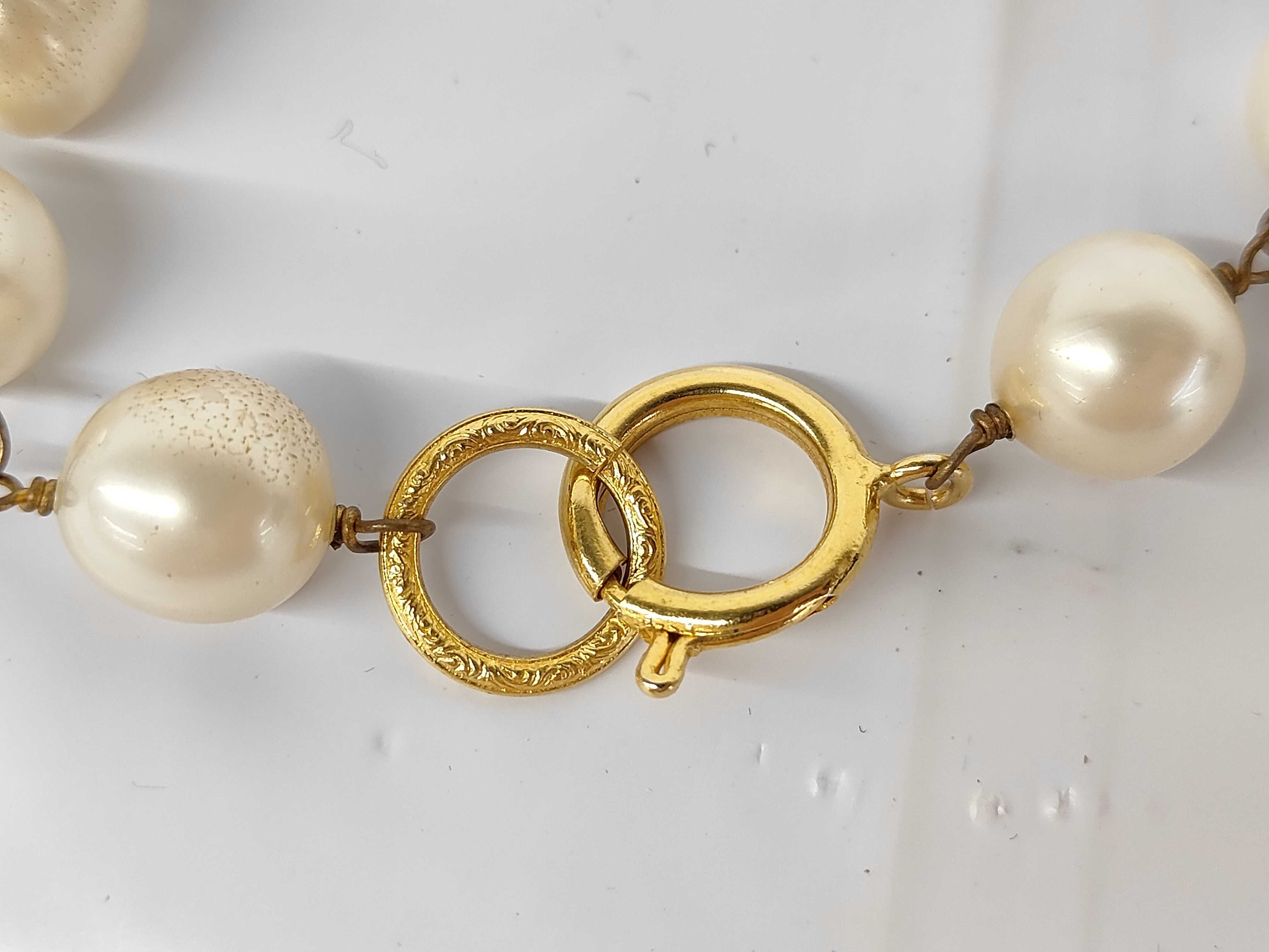 Gripoix Faux Pearl Long Necklace — view 4