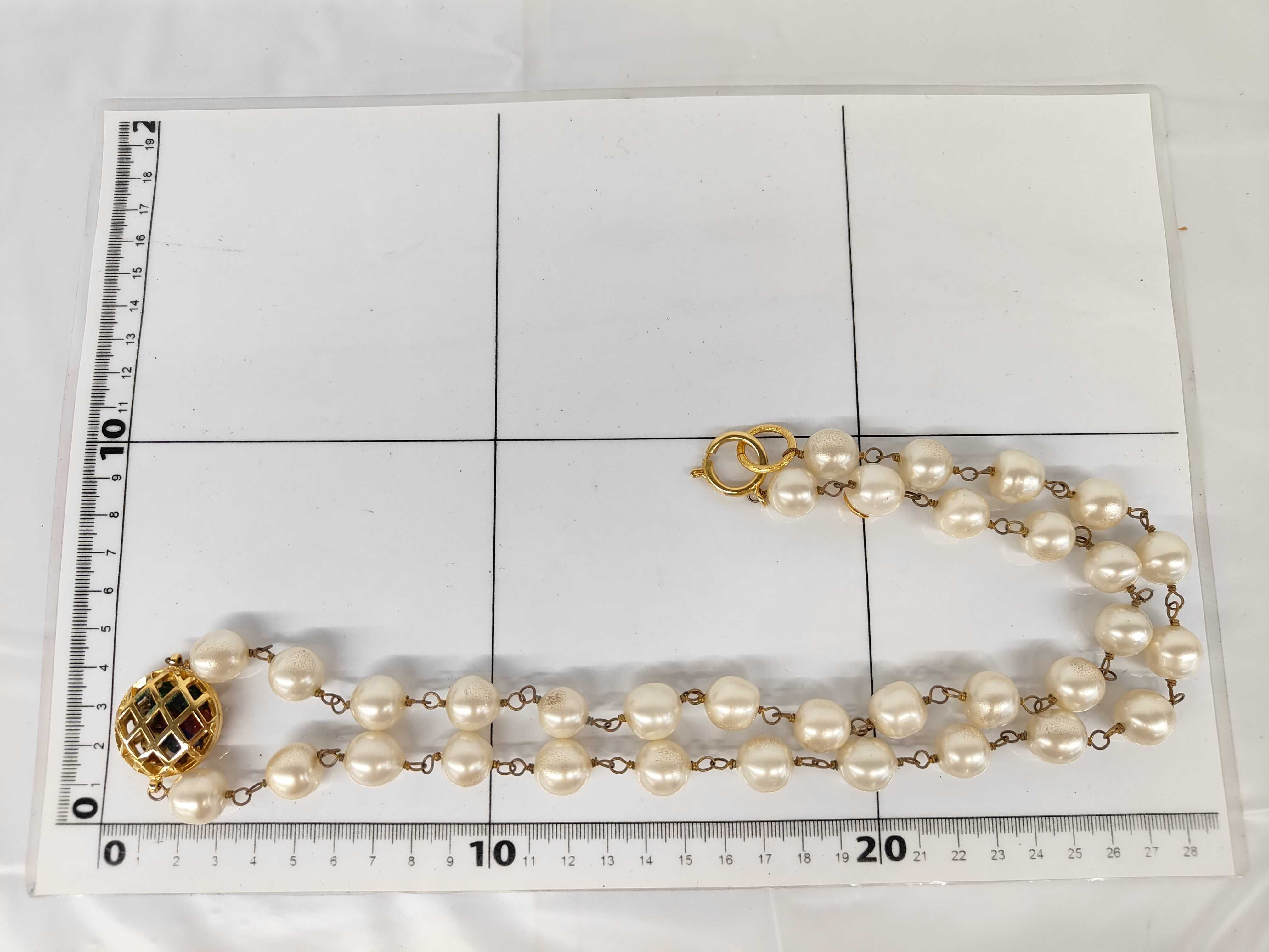 Gripoix Faux Pearl Long Necklace — view 6