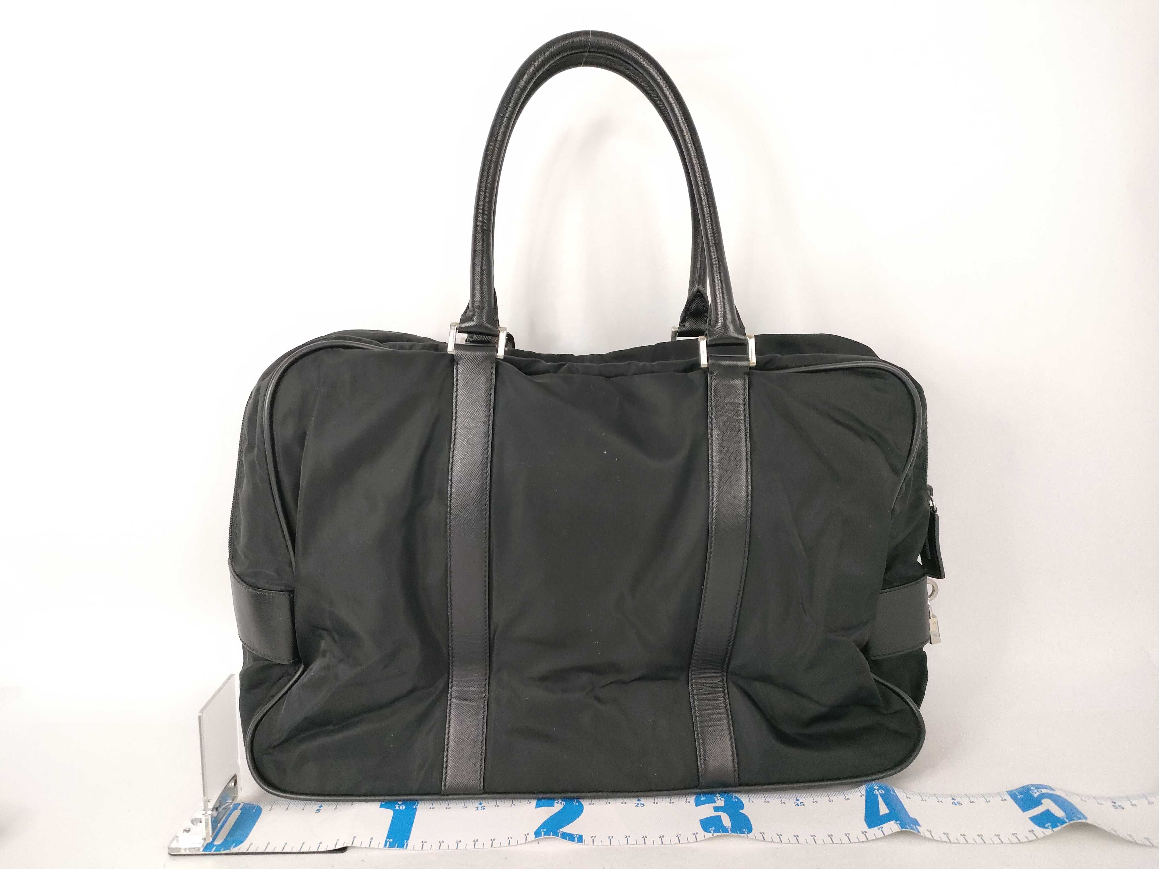 Nylon Prada Tote Bag Boston Bag Nylon Black Boston Bag — view 2