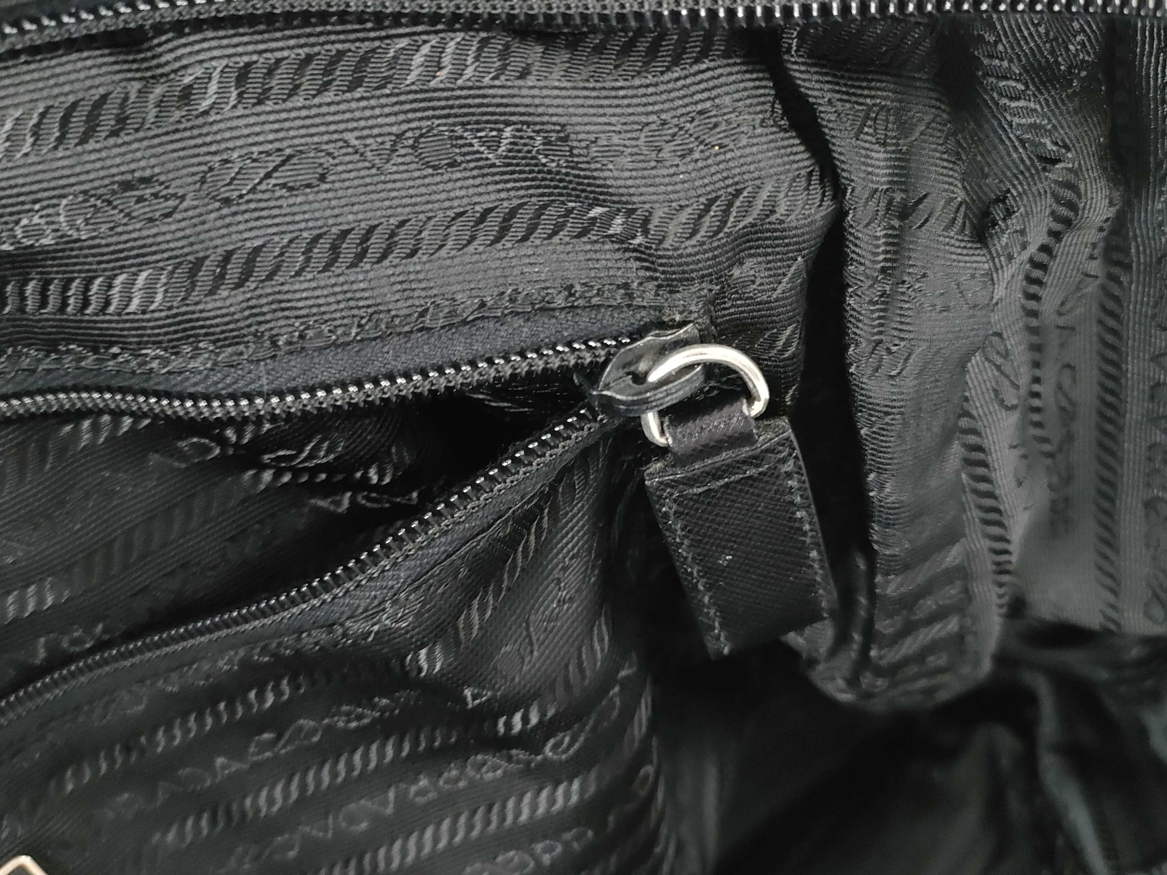 Nylon Prada Tote Bag Boston Bag Nylon Black Boston Bag — view 12
