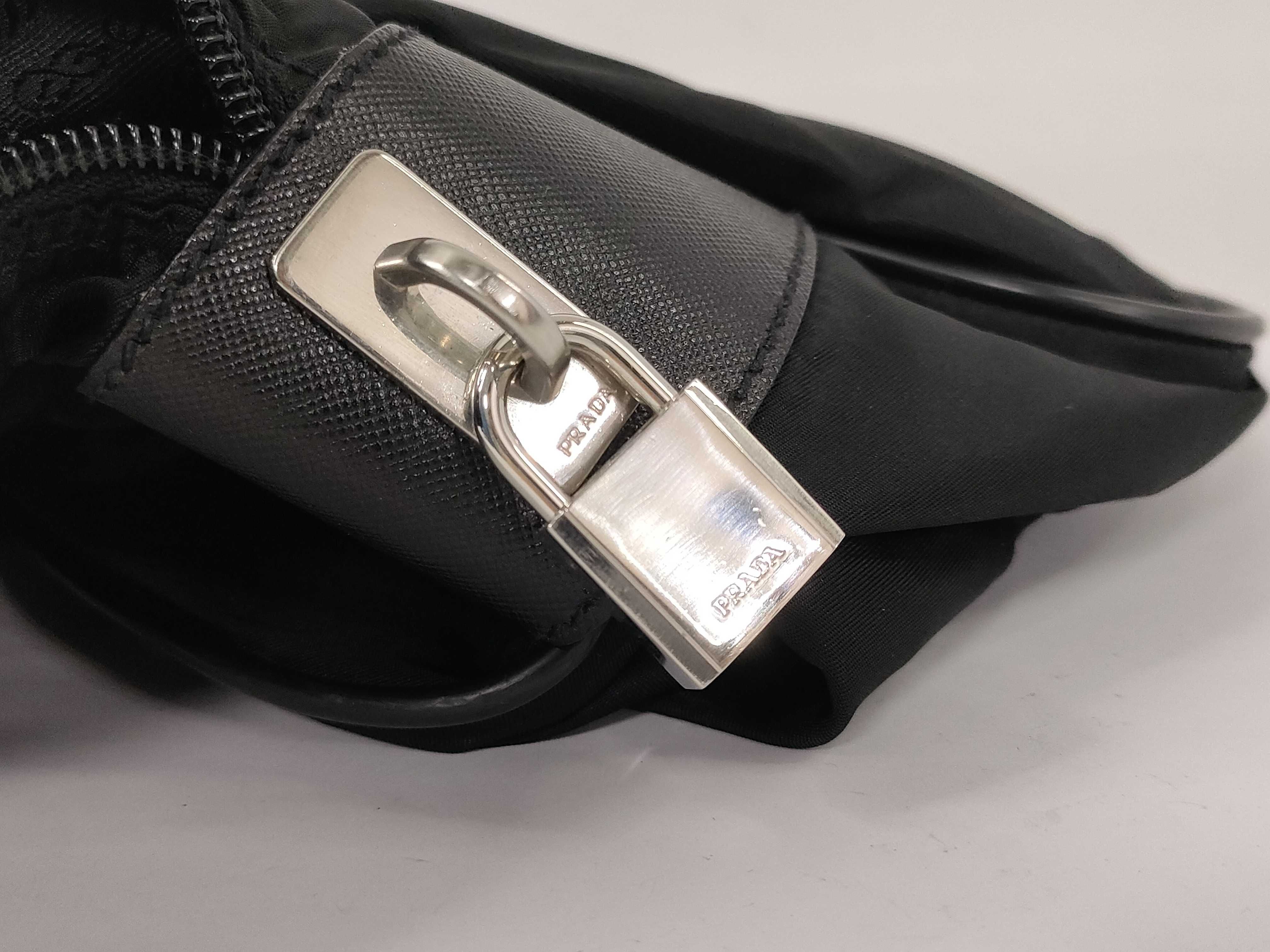 Nylon Prada Tote Bag Boston Bag Nylon Black Boston Bag — view 14