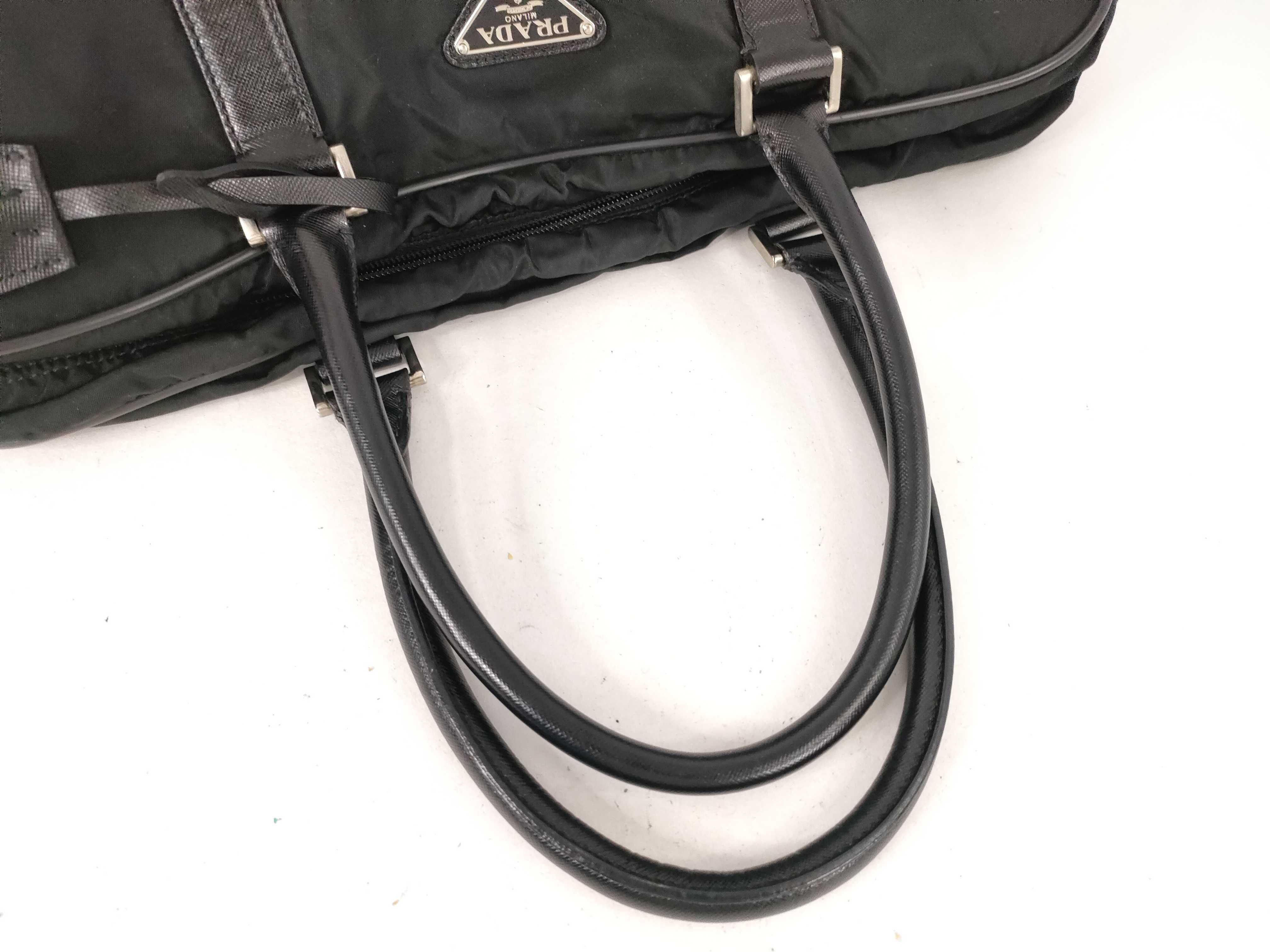 Nylon Prada Tote Bag Boston Bag Nylon Black Boston Bag — view 3
