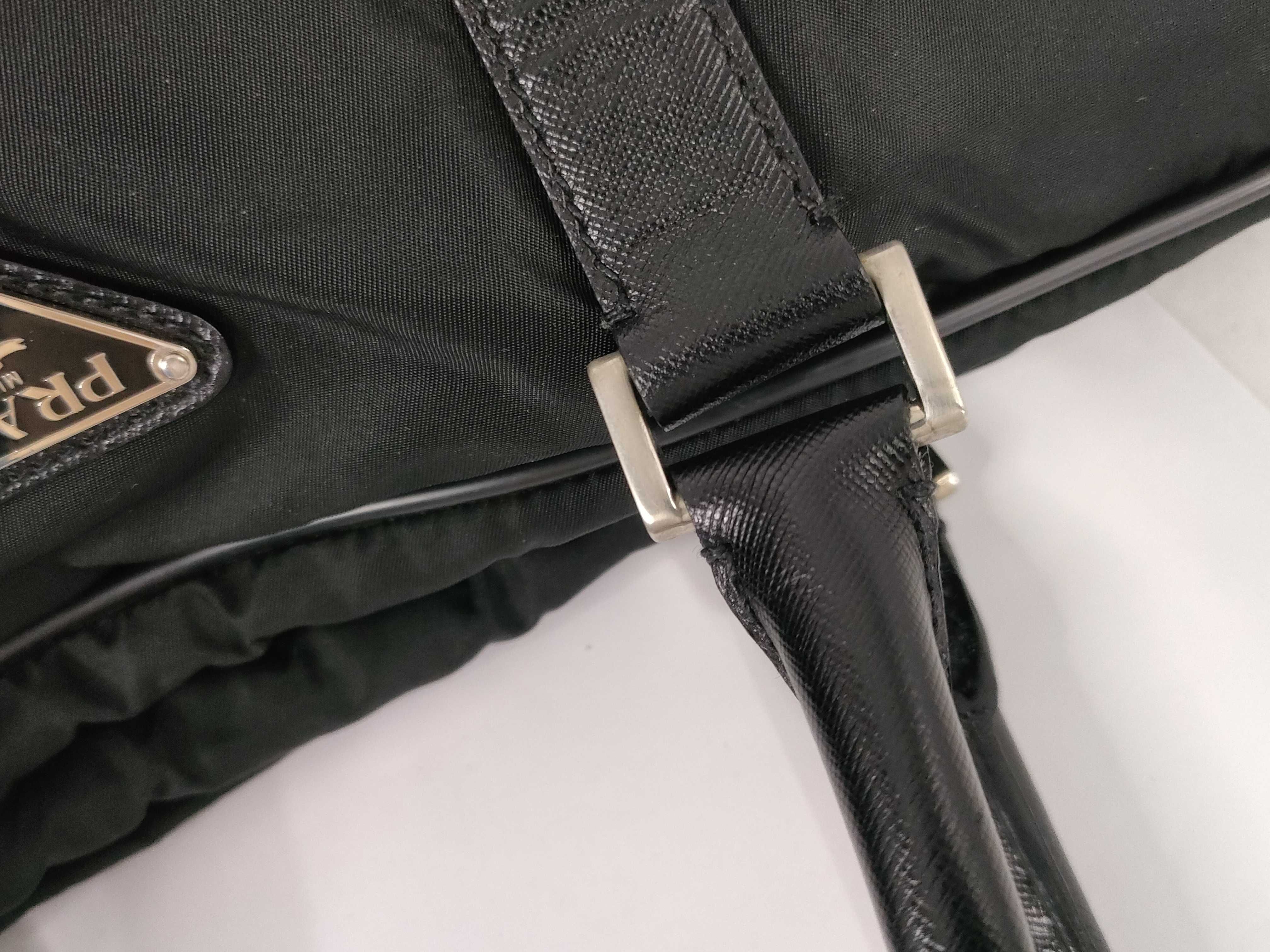 Nylon Prada Tote Bag Boston Bag Nylon Black Boston Bag — view 5