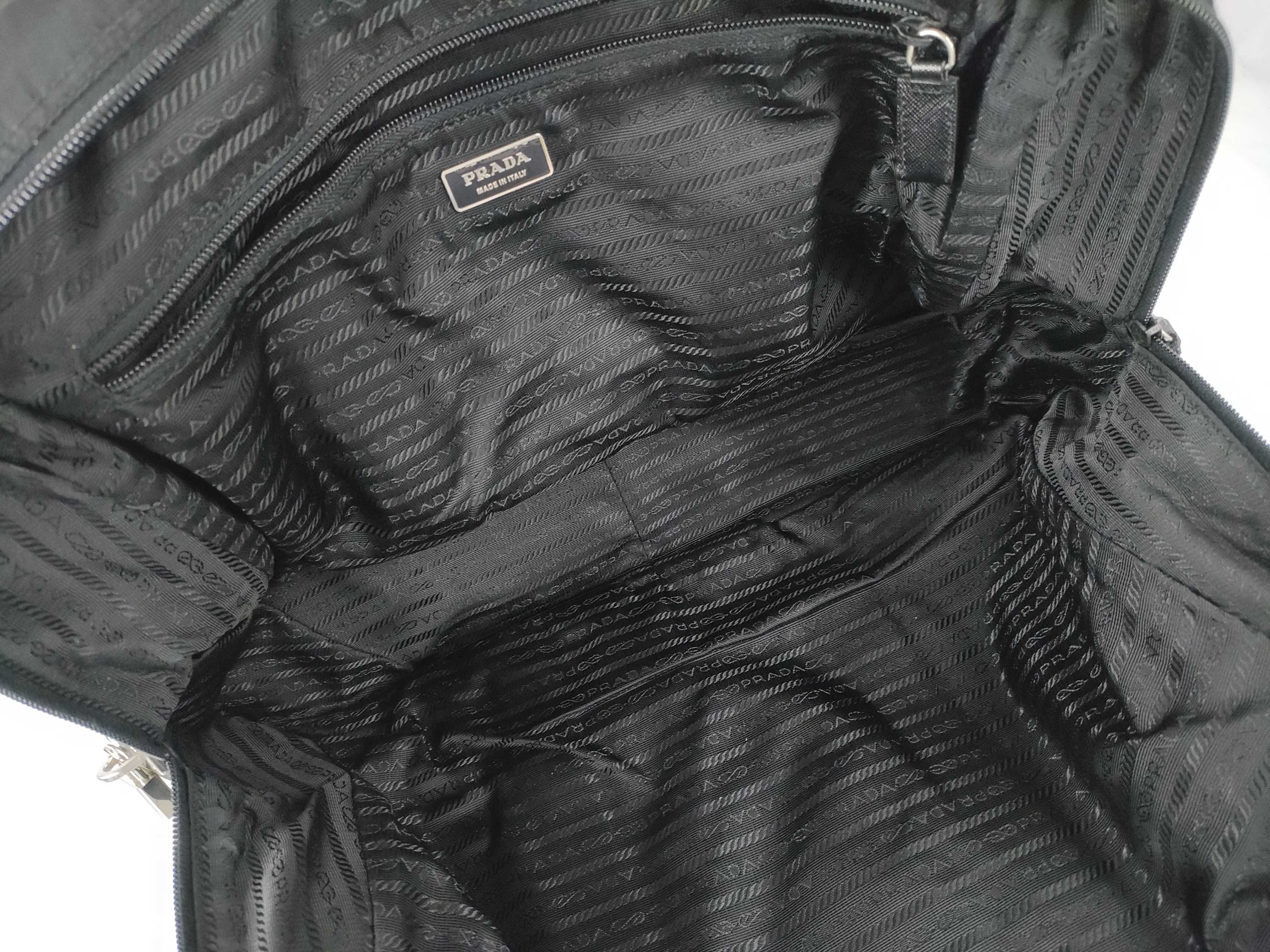 Nylon Prada Tote Bag Boston Bag Nylon Black Boston Bag — view 9