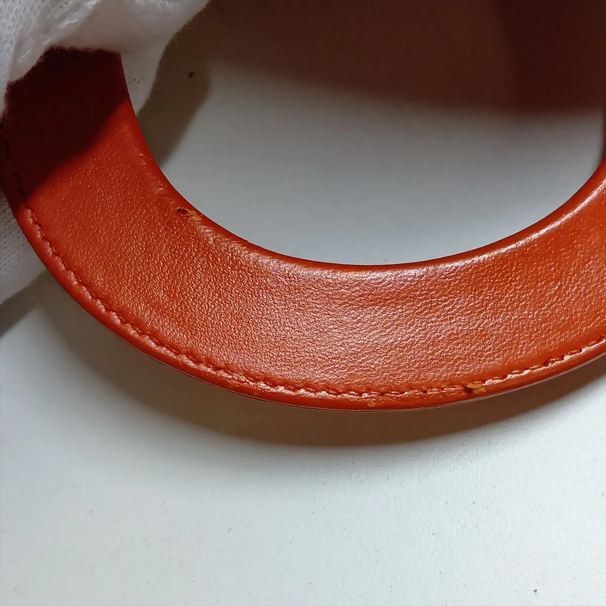 Lady Dior Cannage Leather 2-Way Handbag Orange — view 12