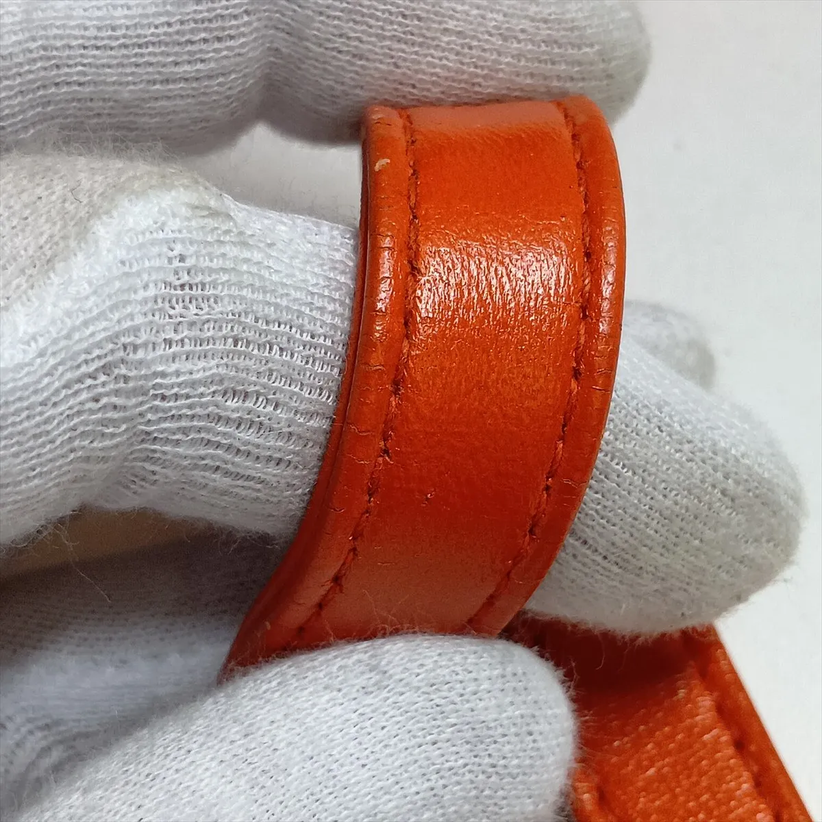 Lady Dior Cannage Leather 2-Way Handbag Orange — view 14