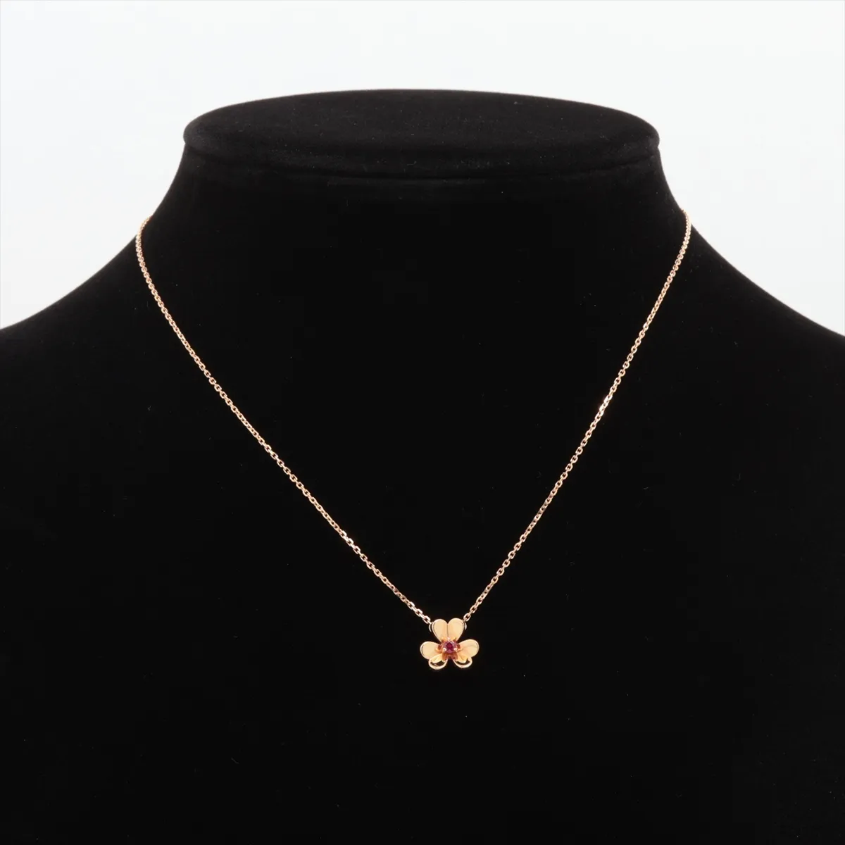Frivole Mini Ruby Necklace, 750 (PG), 3.1g, JD372035, clasp — view 5