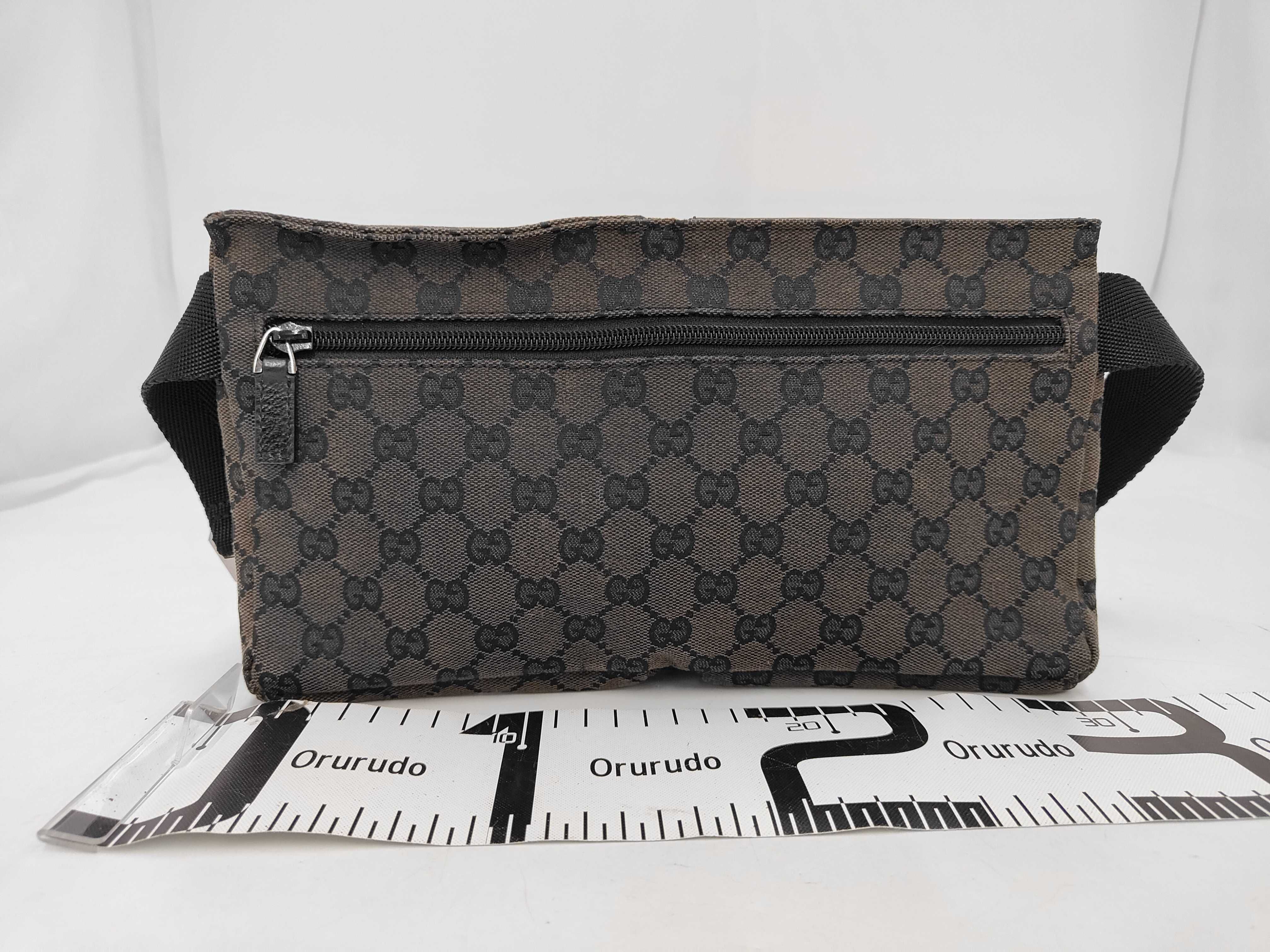 GG pattern logo leather waist pouch — view 2