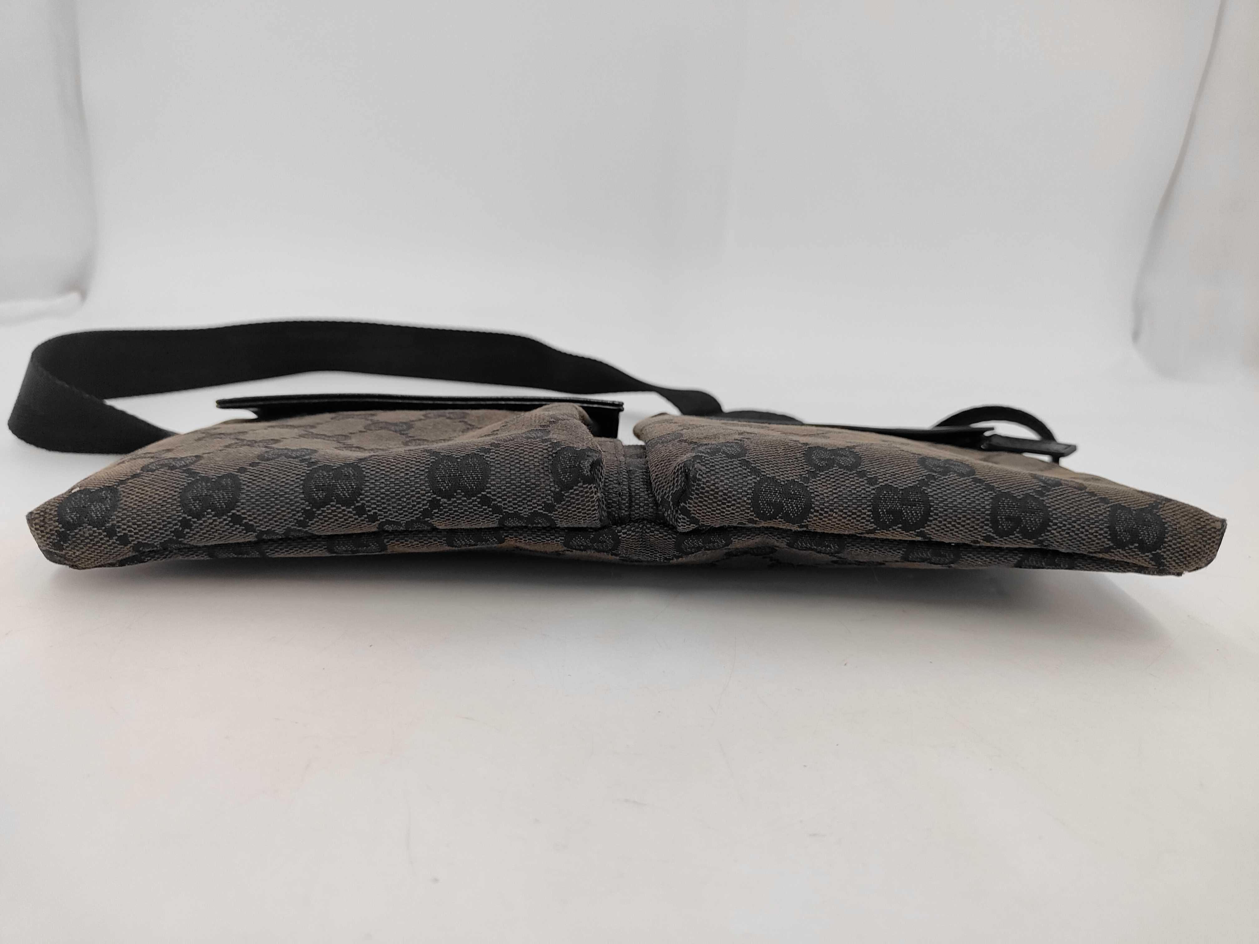 GG pattern logo leather waist pouch — view 3