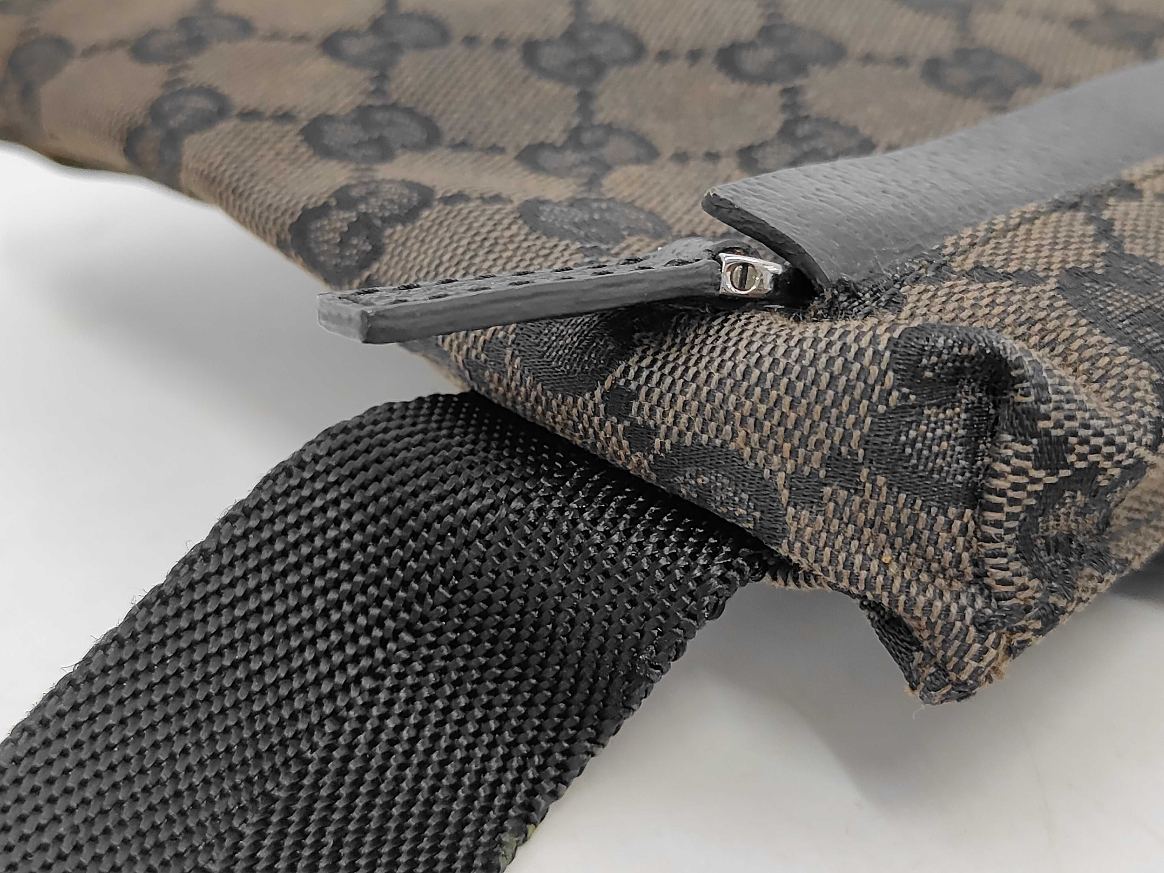 GG pattern logo leather waist pouch — view 5