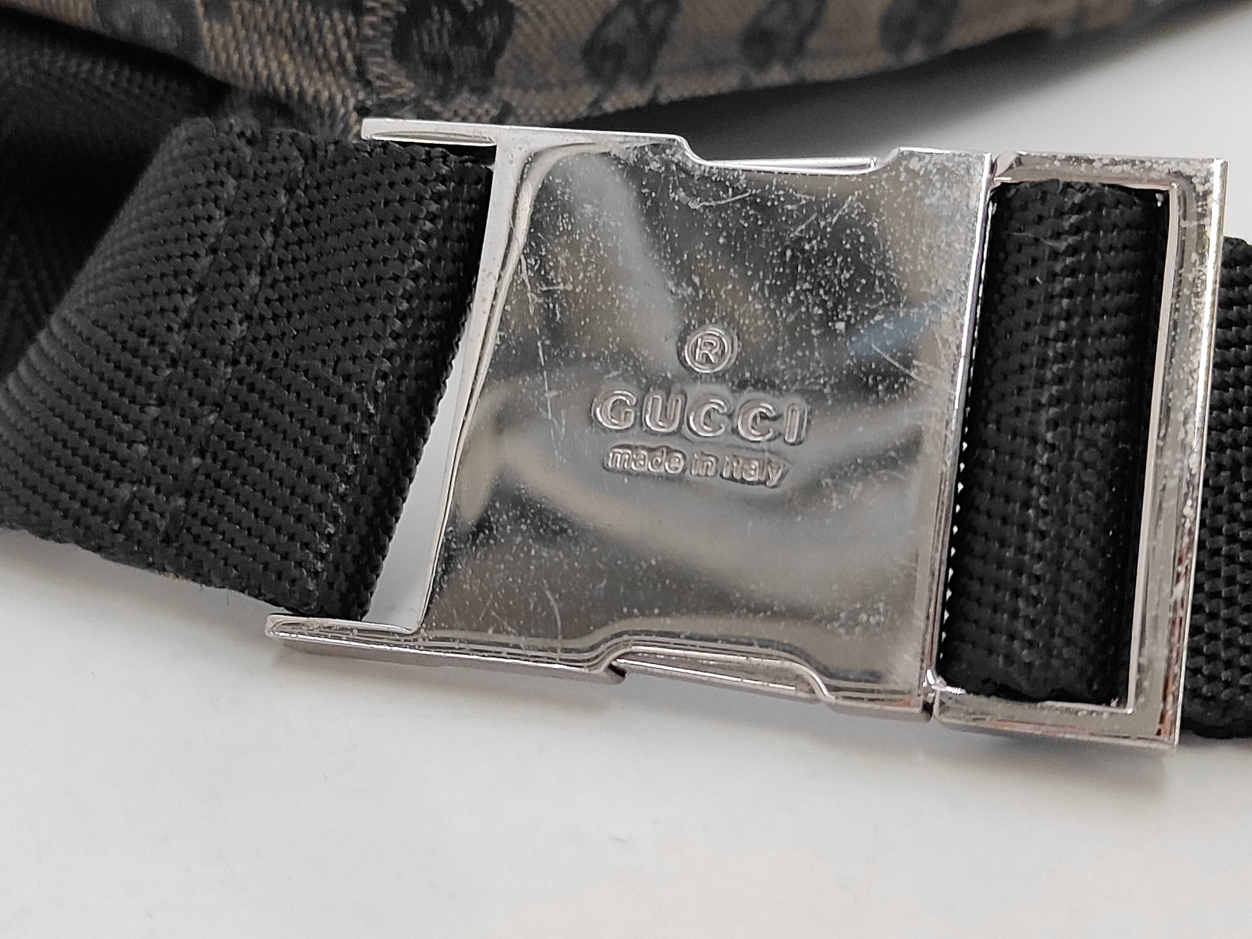 GG pattern logo leather waist pouch — view 8