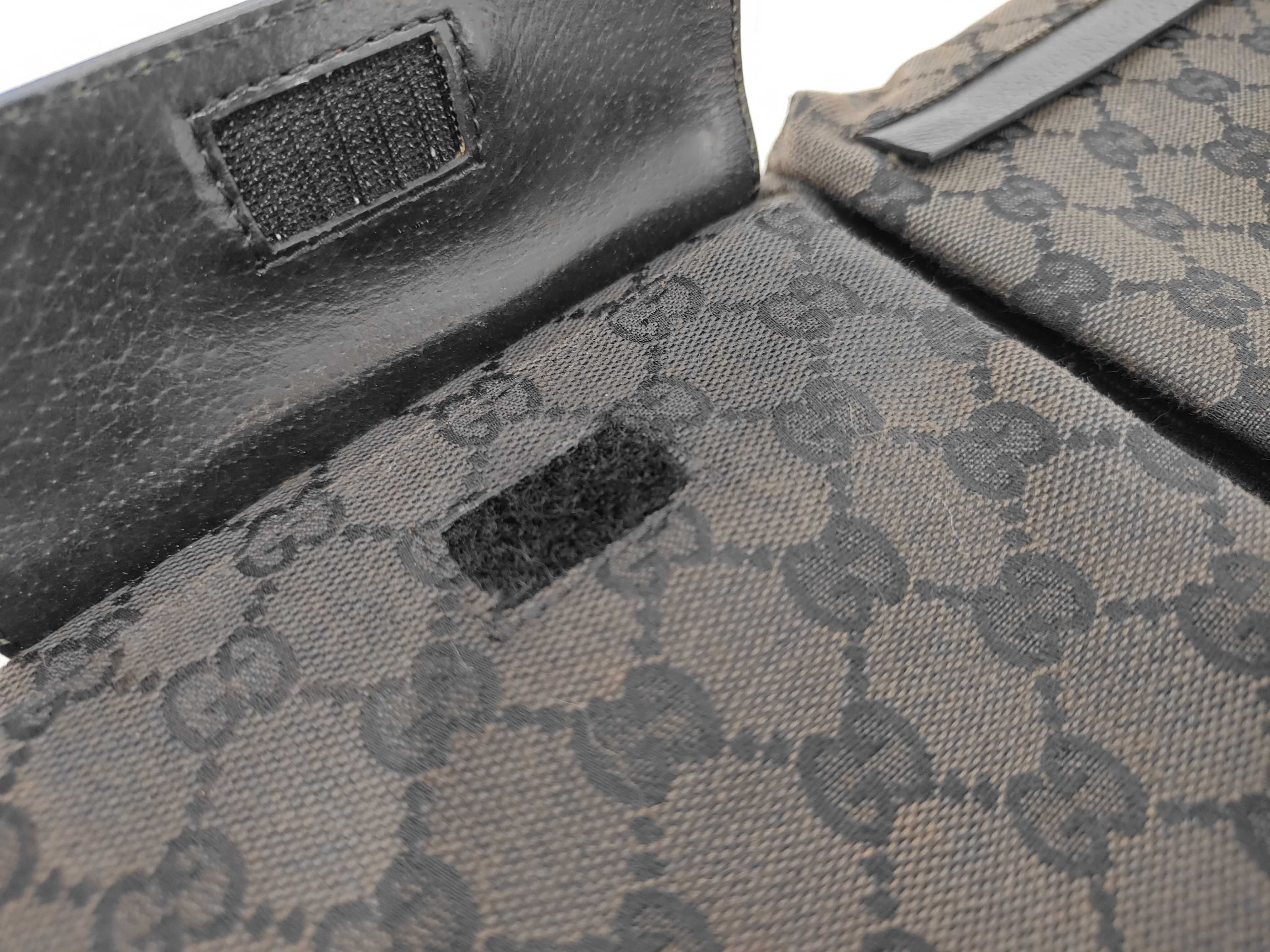 GG pattern logo leather waist pouch — view 10