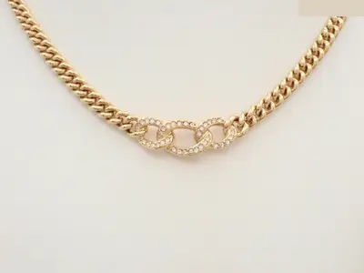 Rhinestone GP necklace, neck circumference approximately 42cm