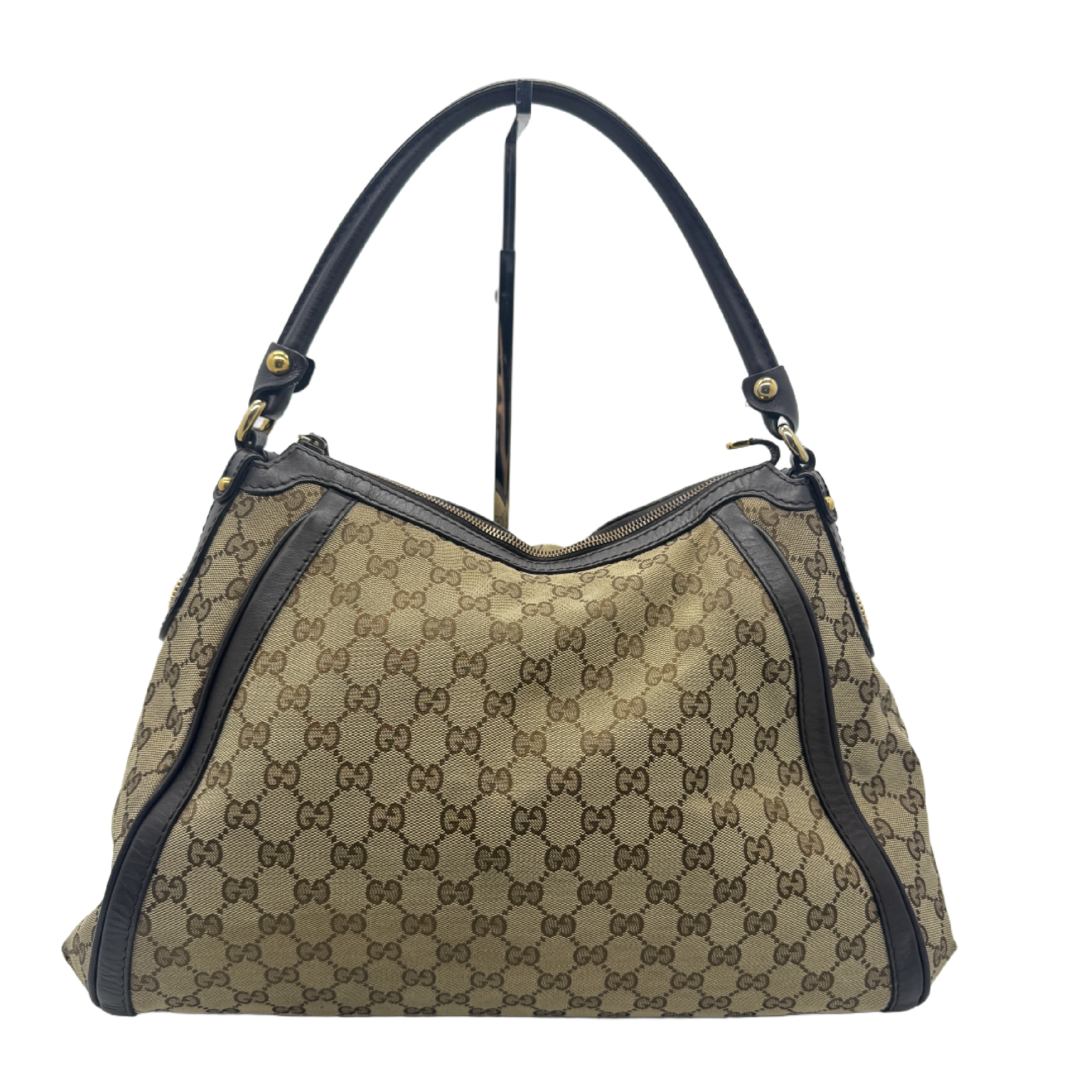 GG Canvas Leather Hobo One-Shoulder Bag — view 2