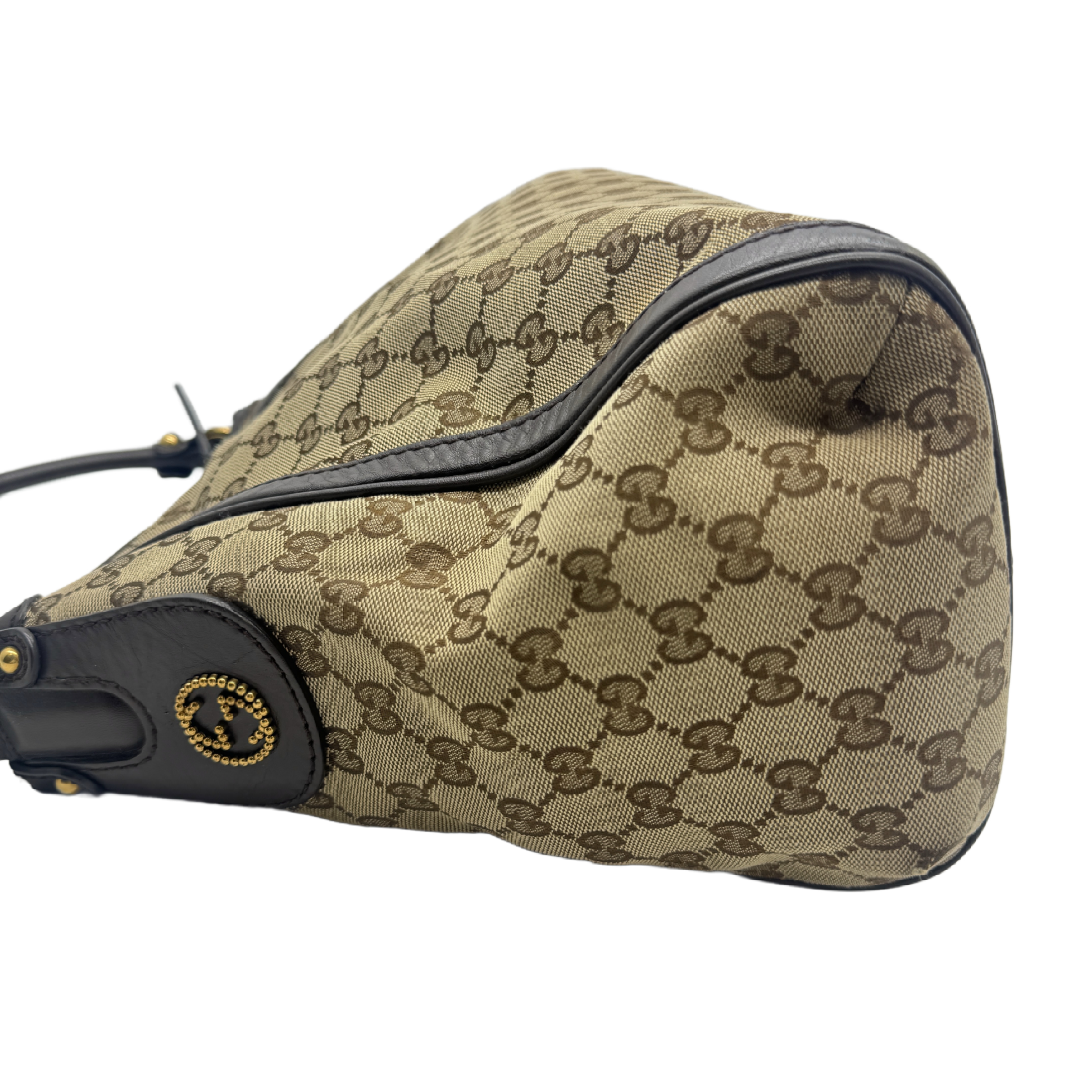 GG Canvas Leather Hobo One-Shoulder Bag — view 4