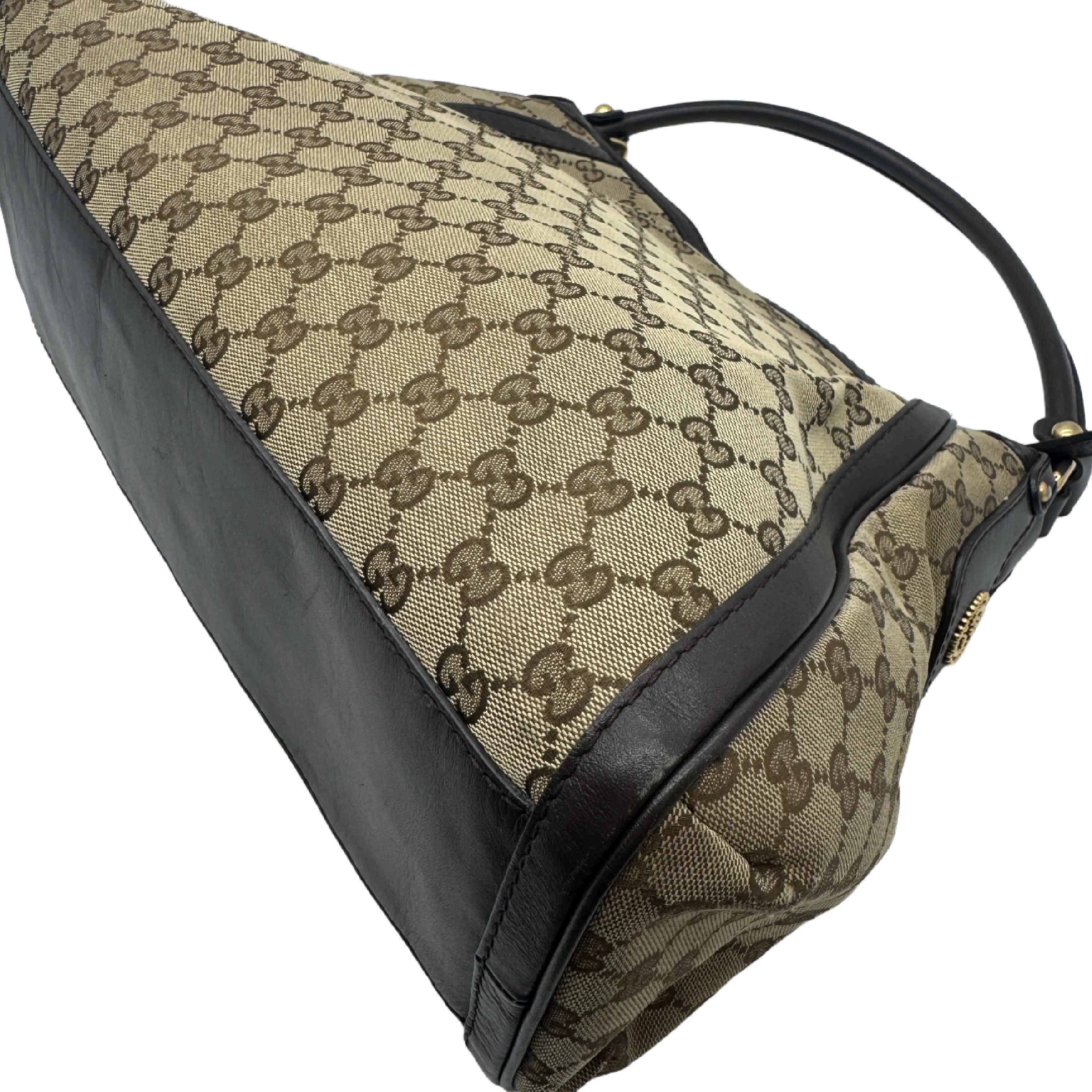 GG Canvas Leather Hobo One-Shoulder Bag — view 6