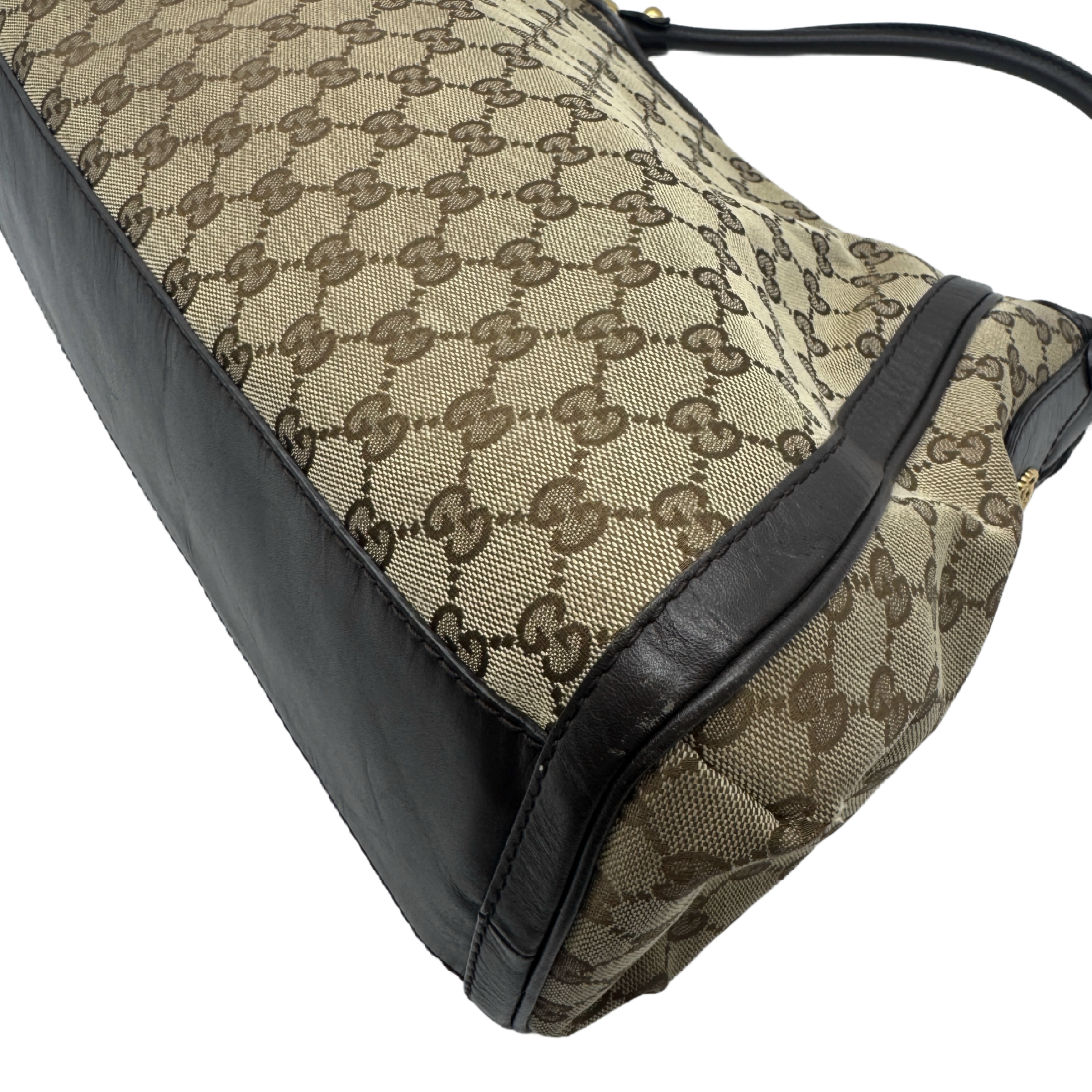 GG Canvas Leather Hobo One-Shoulder Bag — view 8