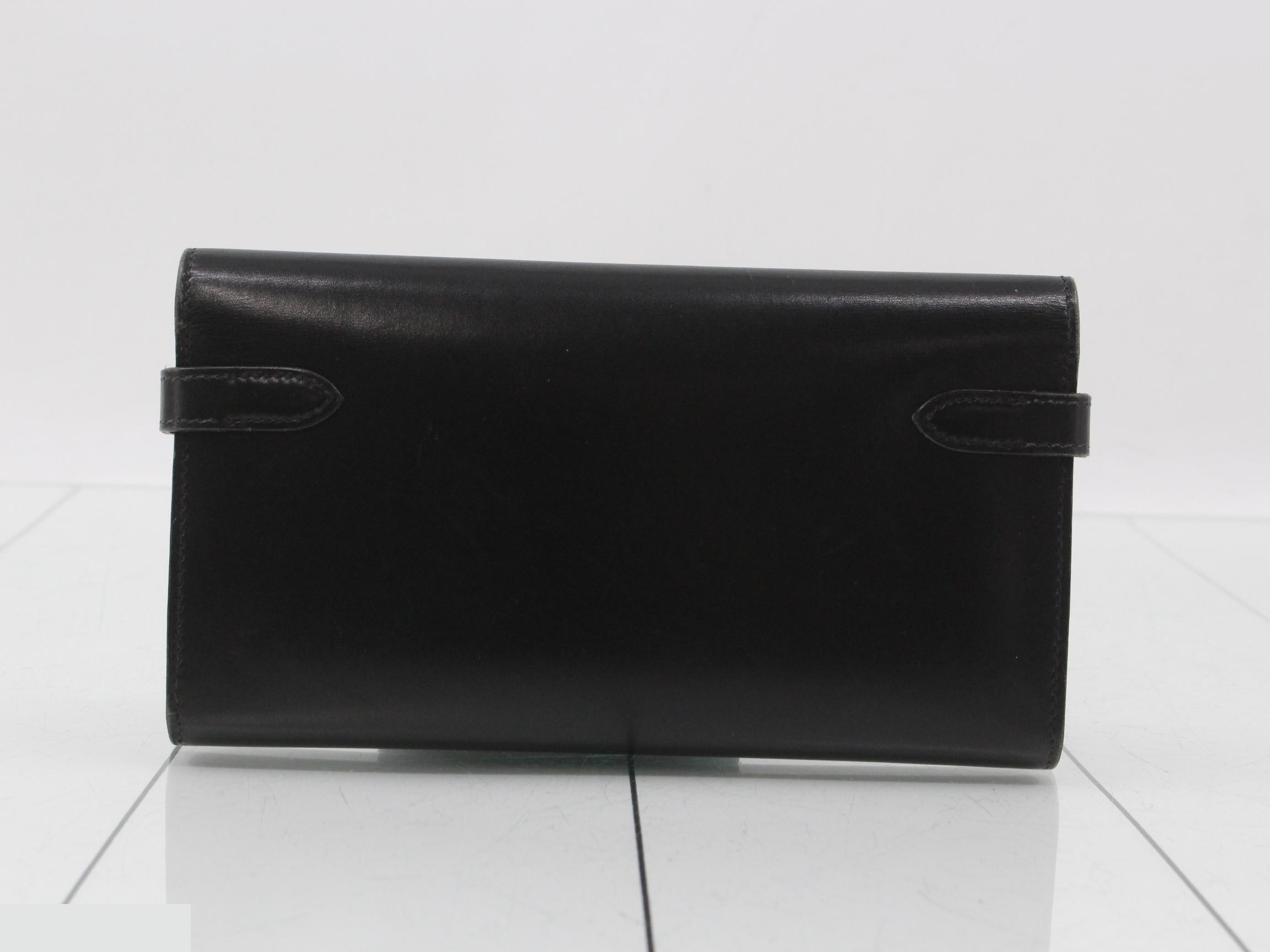 Box Calf Kelly Wallet, Size L, with box — view 2