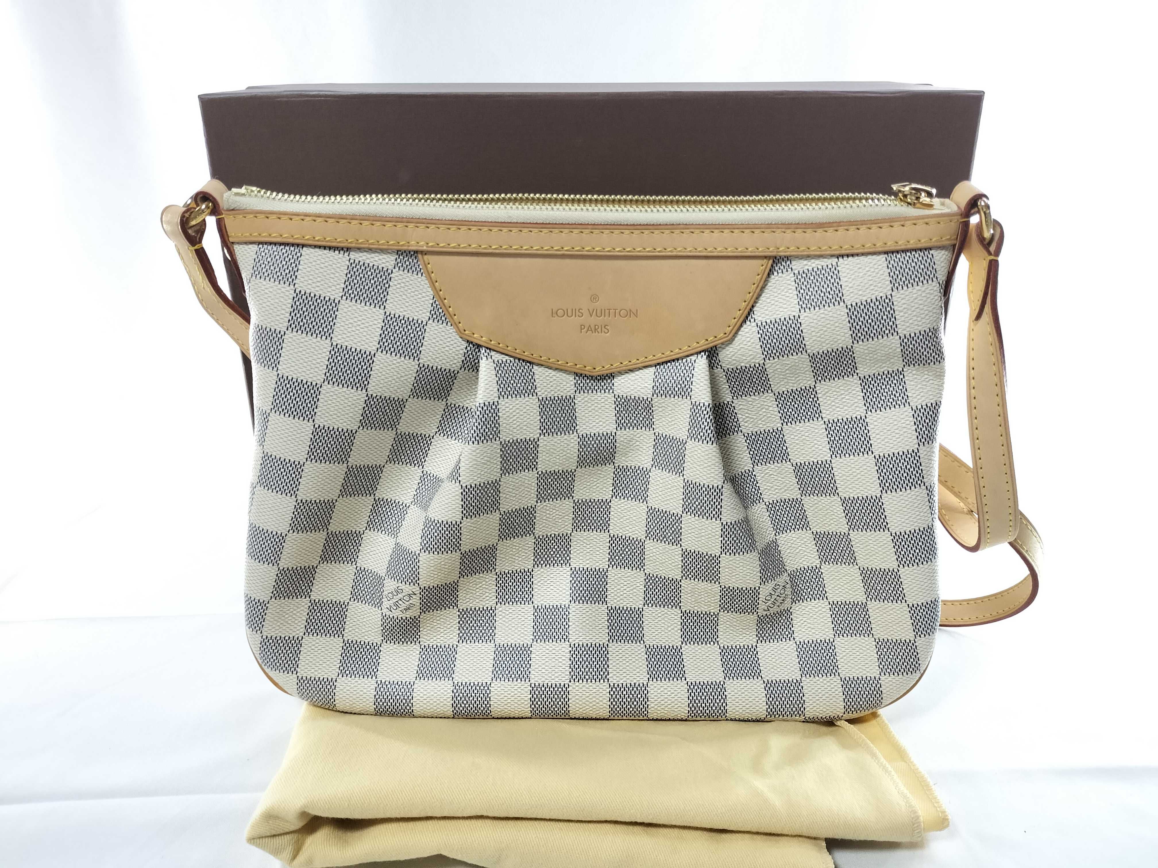 Damier Azur N41113 Siracusa PM Shoulder Bag