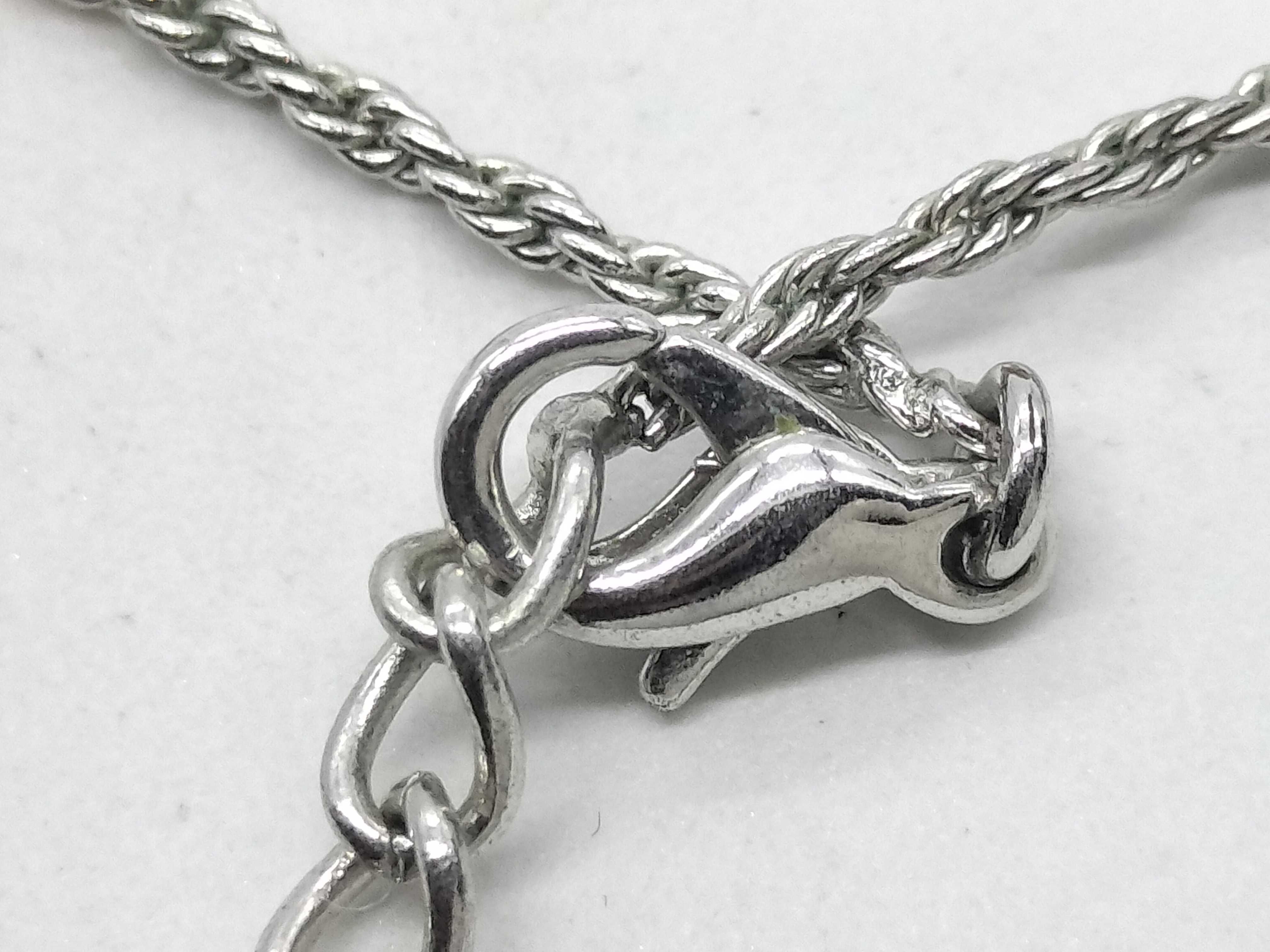 Rhinestone Silver Necklace — view 5