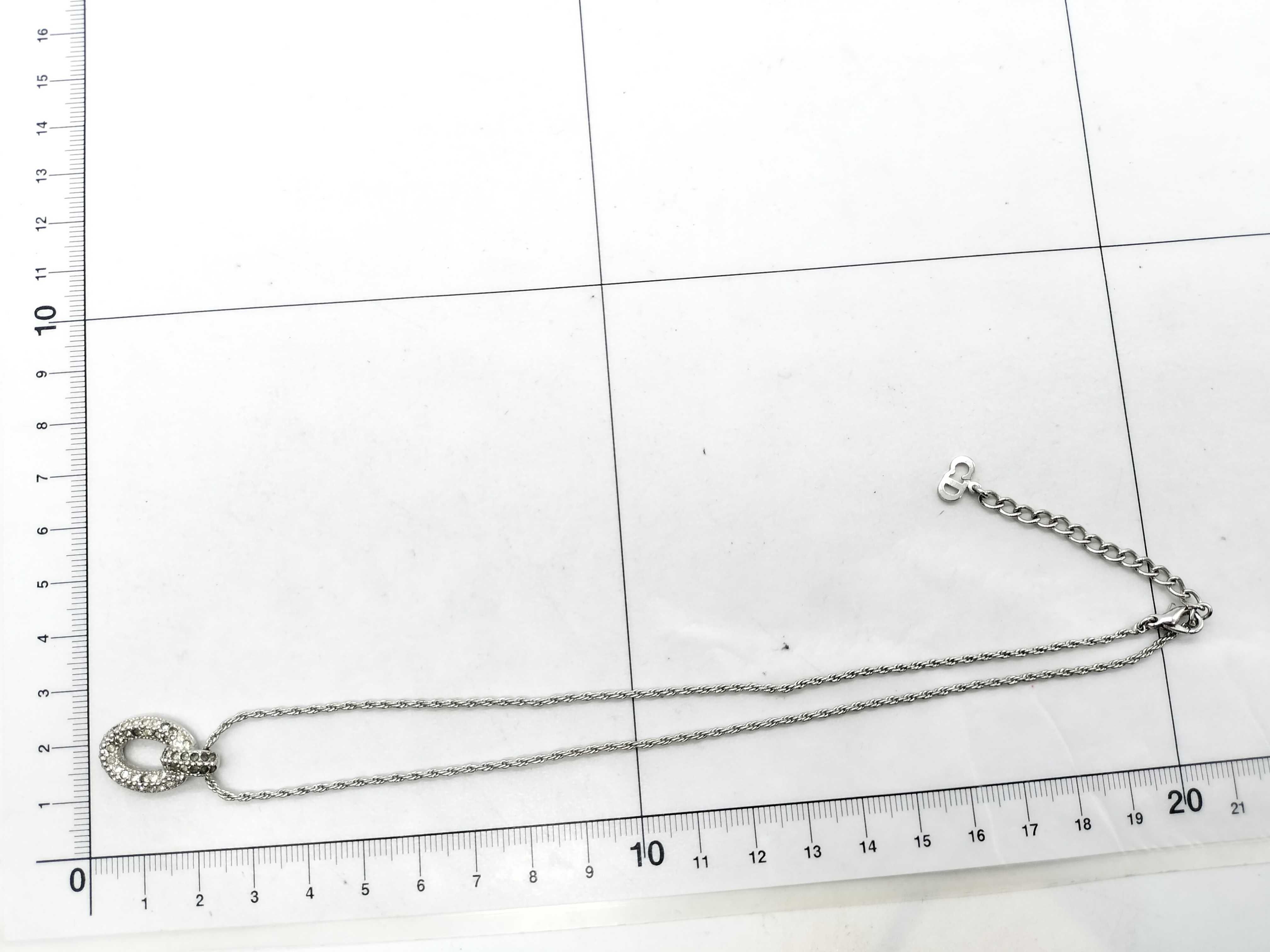 Rhinestone Silver Necklace — view 7