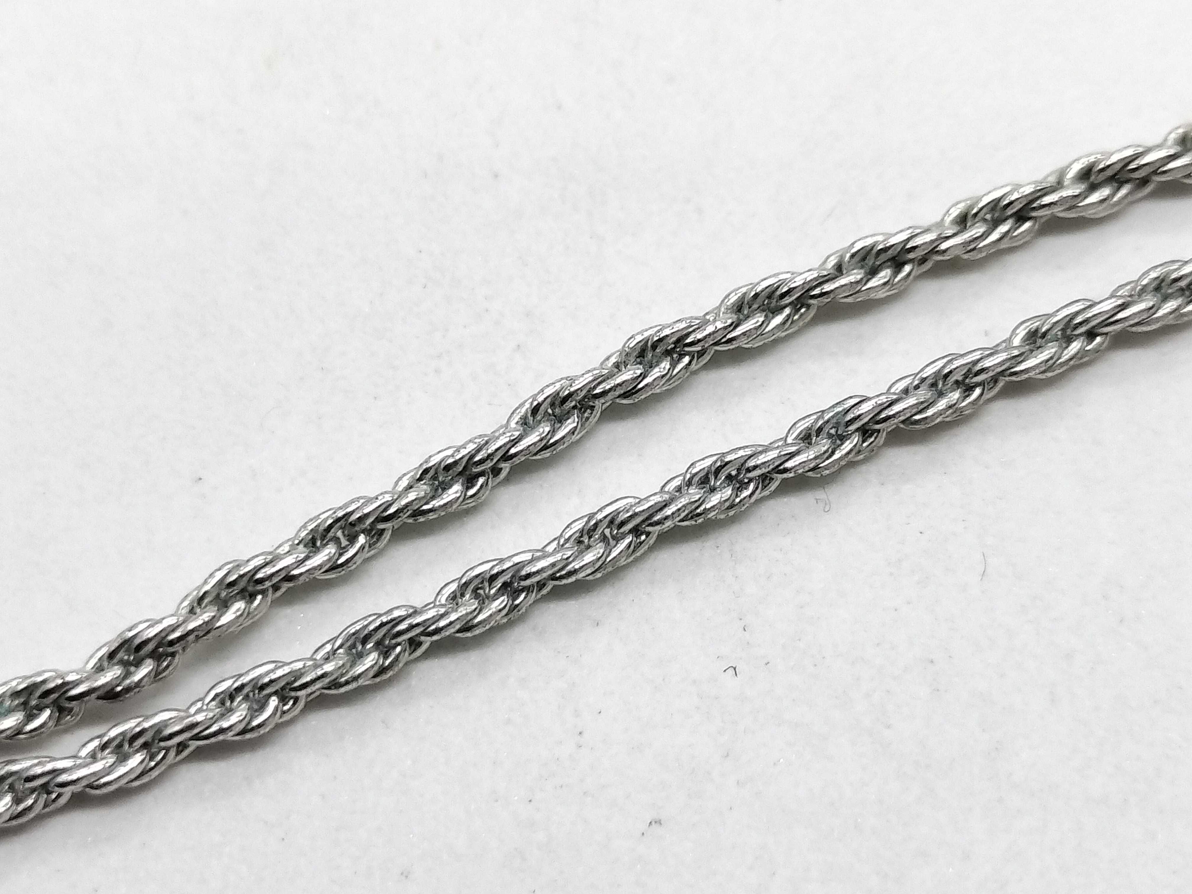 Rhinestone Silver Necklace — view 8