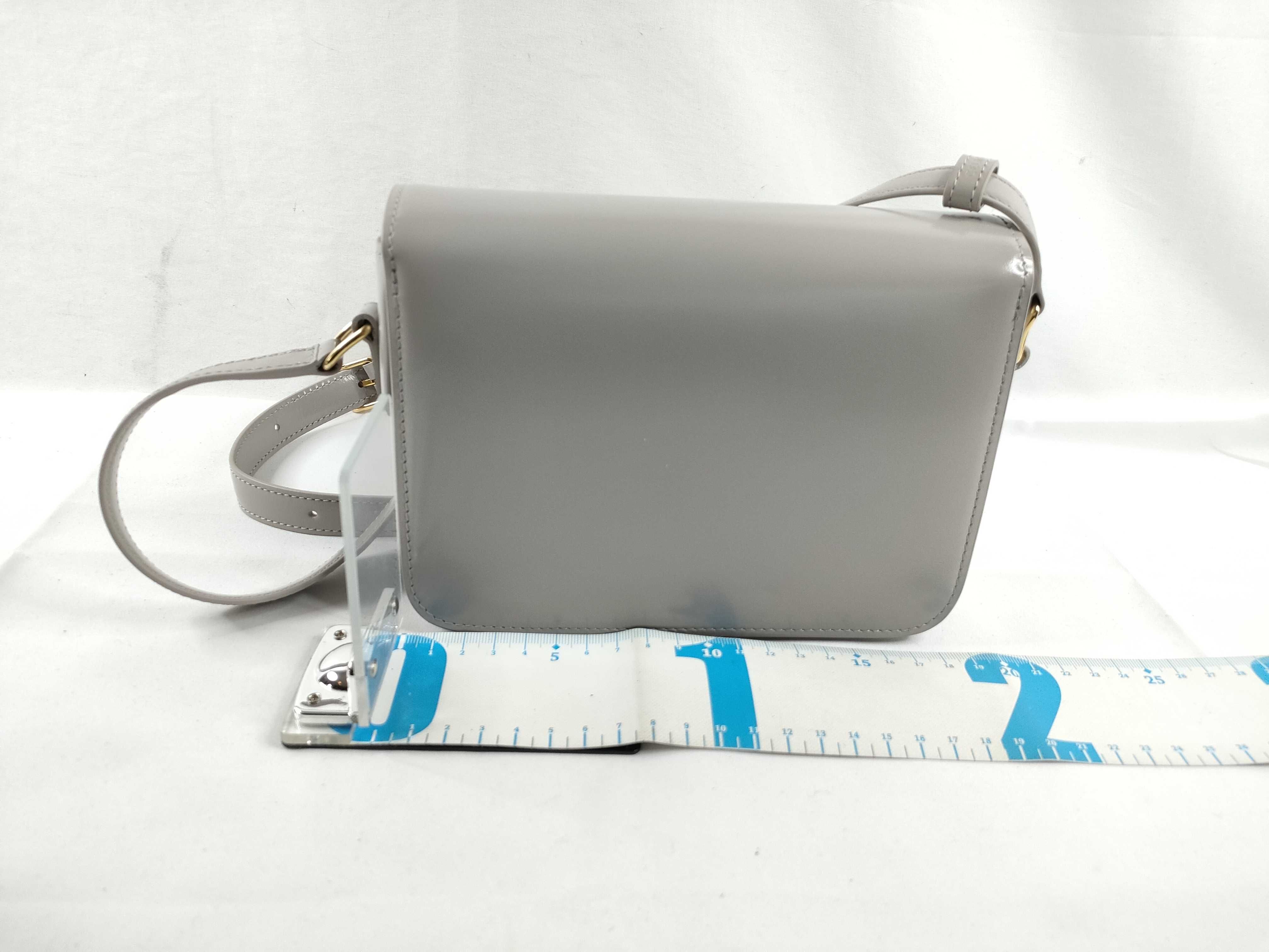 Teen Triomphe Bag, Shiny Calfskin Shoulder Bag — view 2