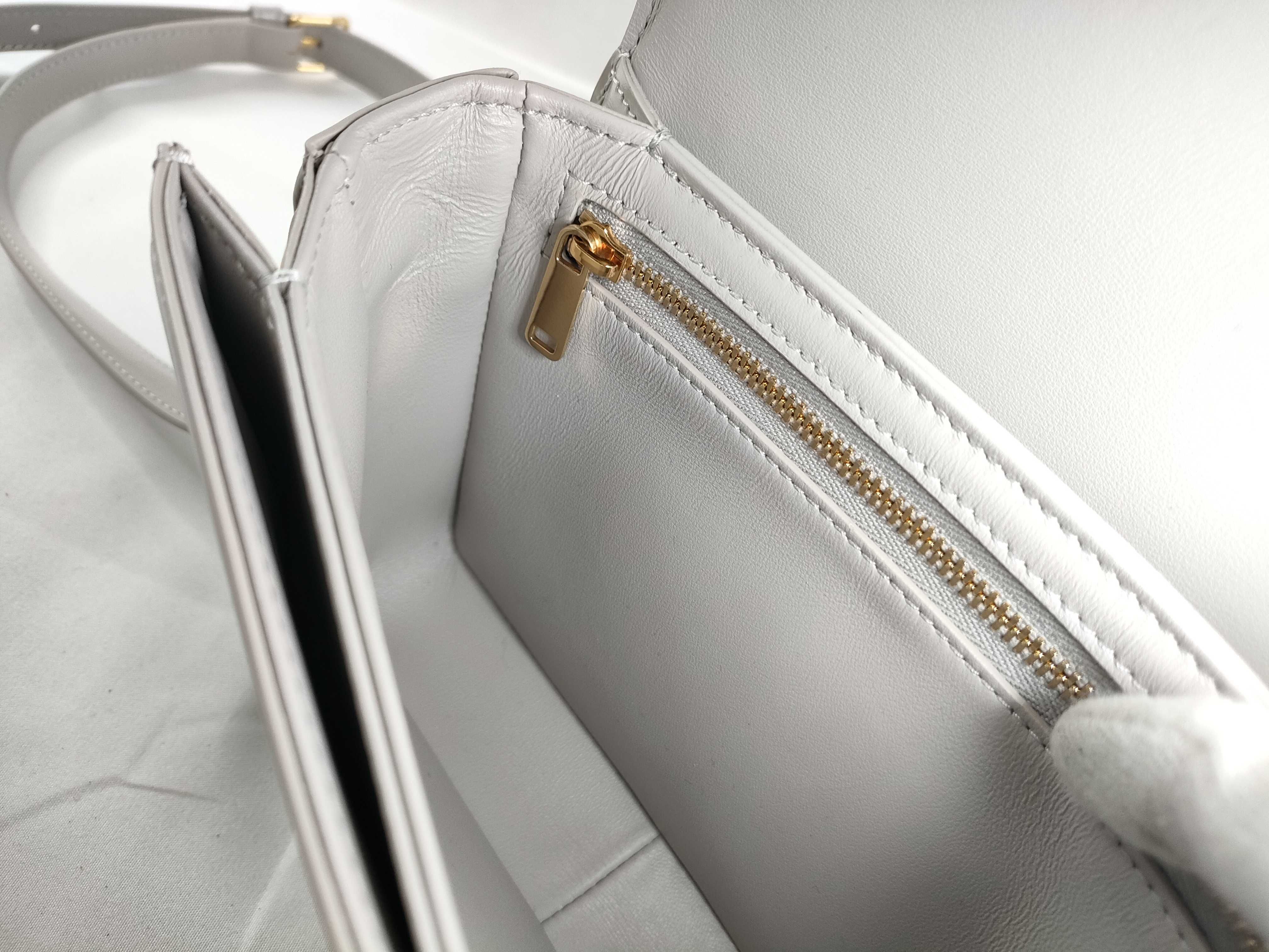 Teen Triomphe Bag, Shiny Calfskin Shoulder Bag — view 11