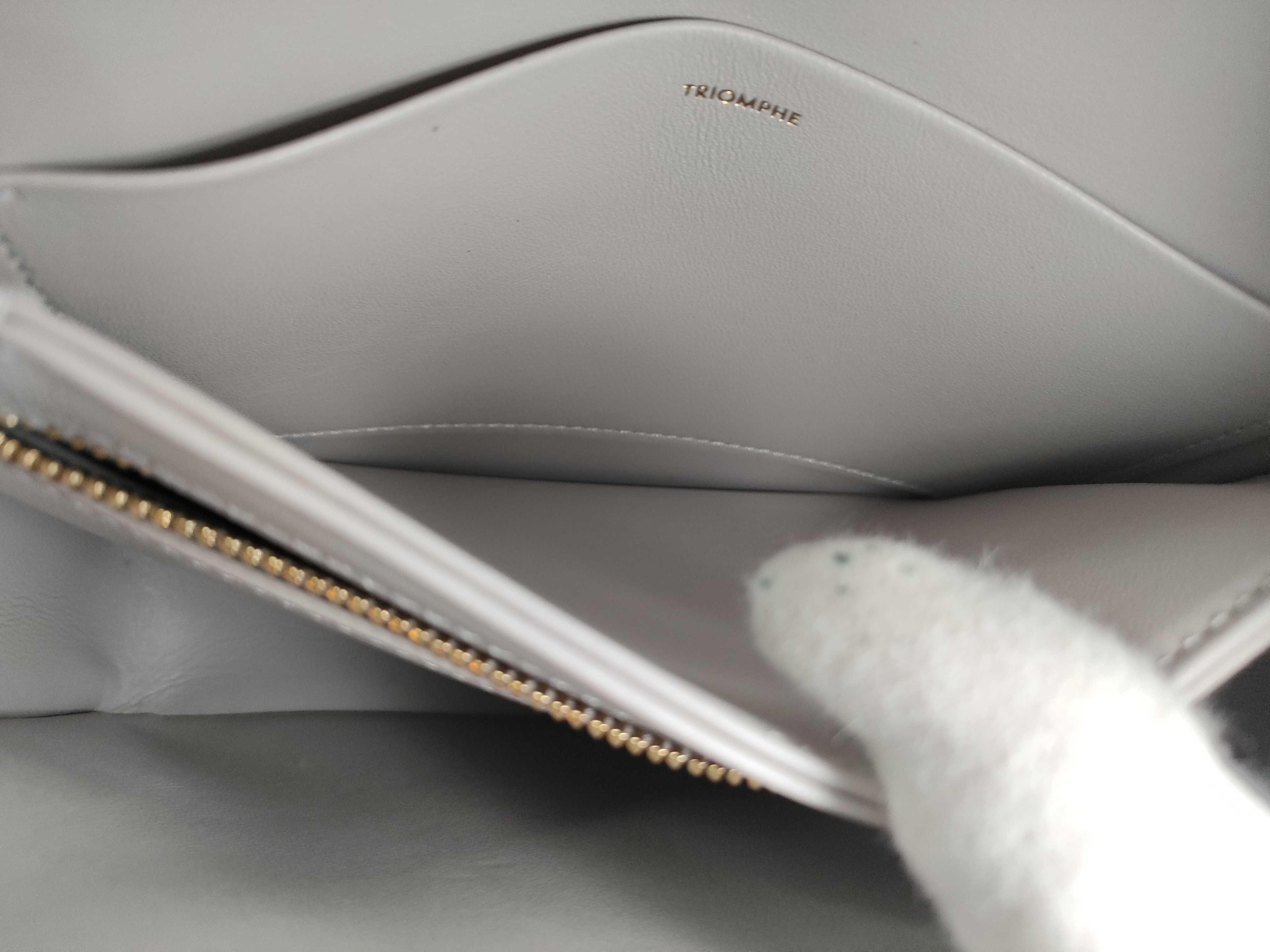 Teen Triomphe Bag, Shiny Calfskin Shoulder Bag — view 13