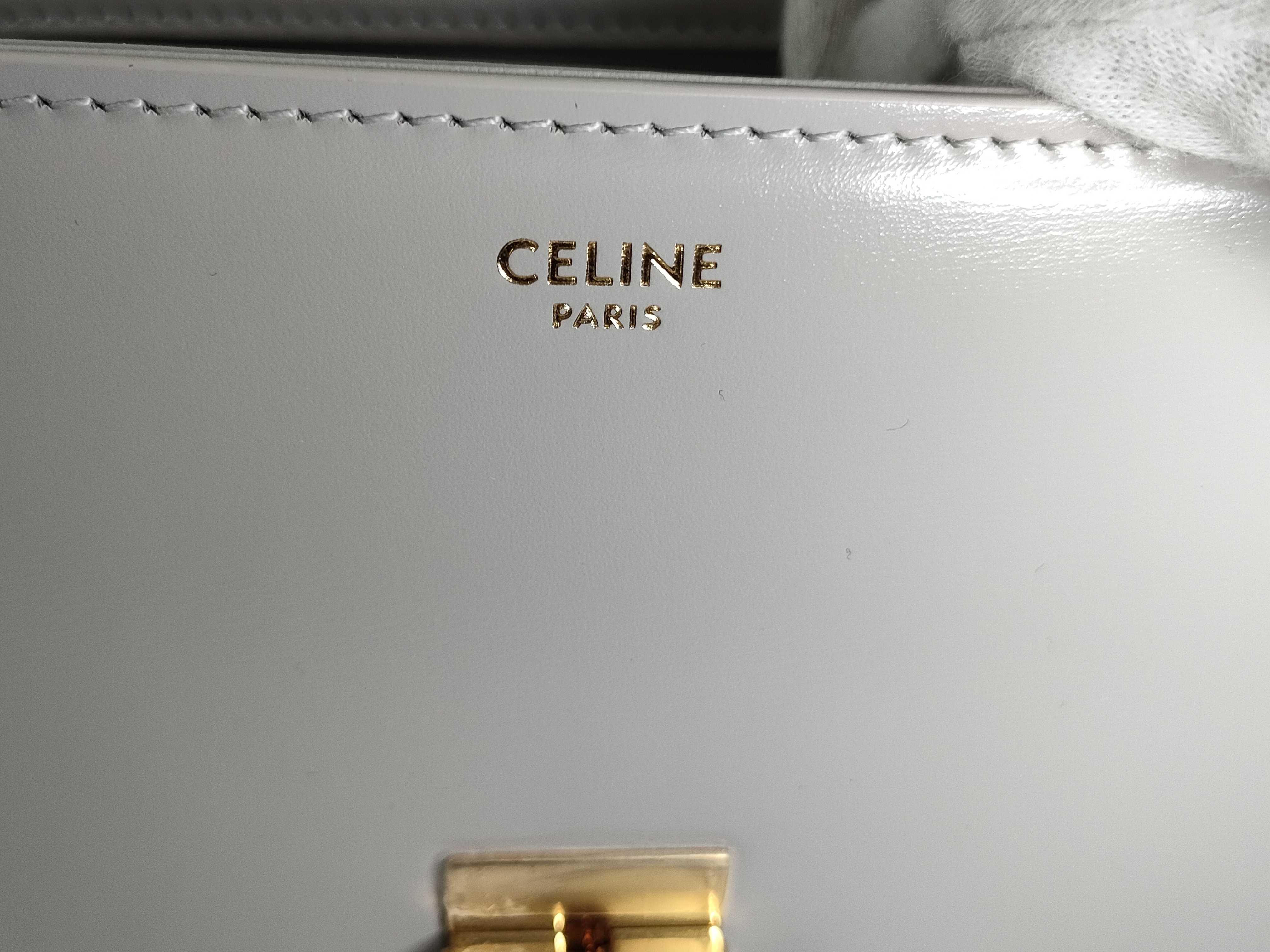 Teen Triomphe Bag, Shiny Calfskin Shoulder Bag — view 14
