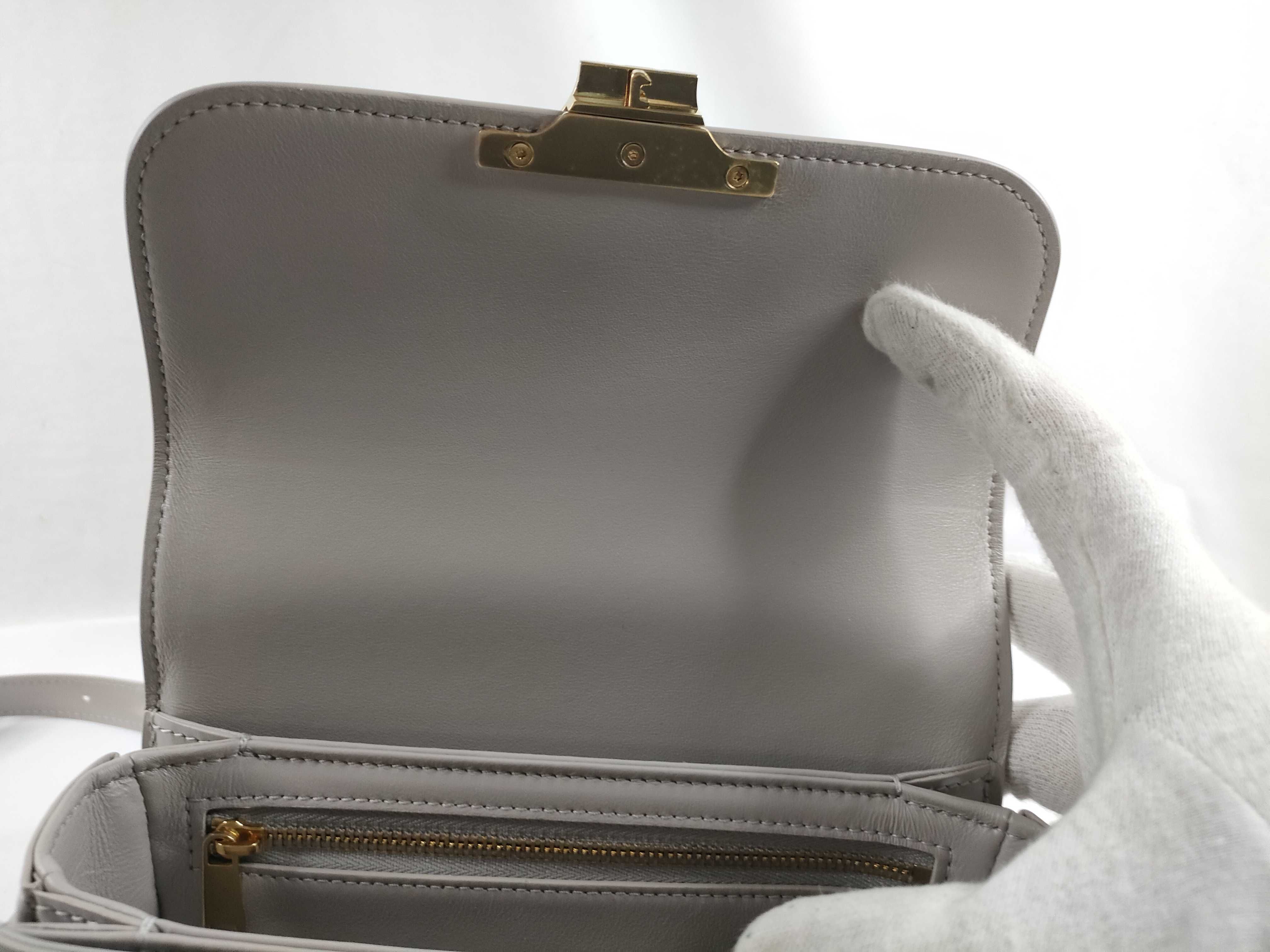 Teen Triomphe Bag, Shiny Calfskin Shoulder Bag — view 9