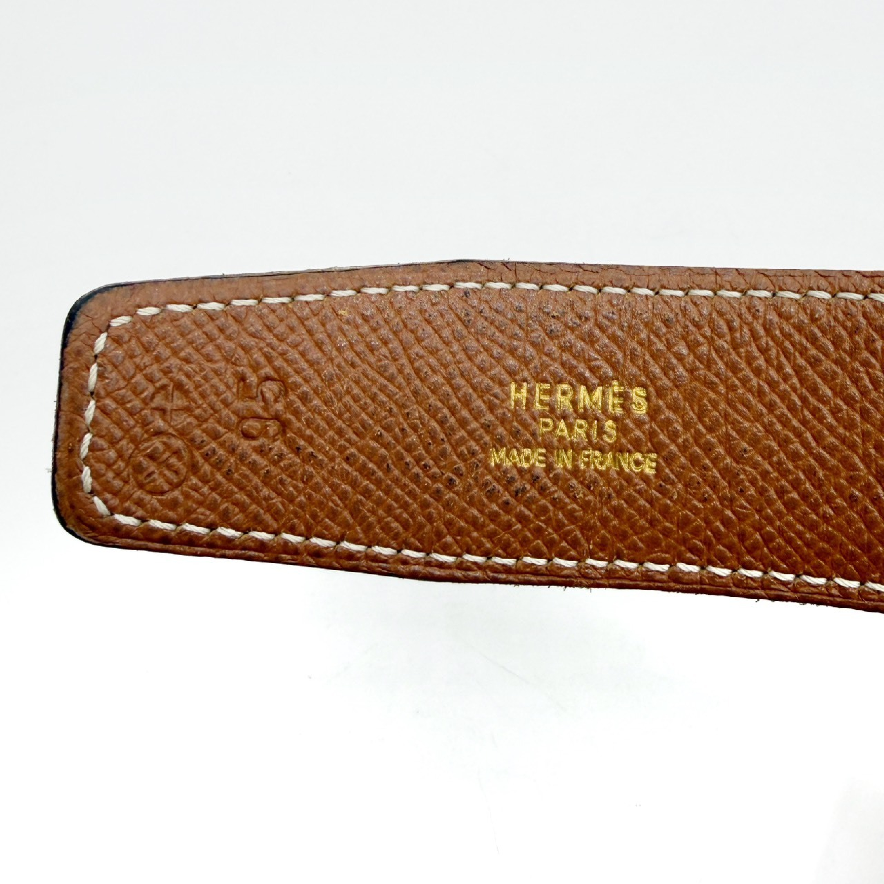 Constance 95 Belt, Gold Hardware, X Stamp — view 11