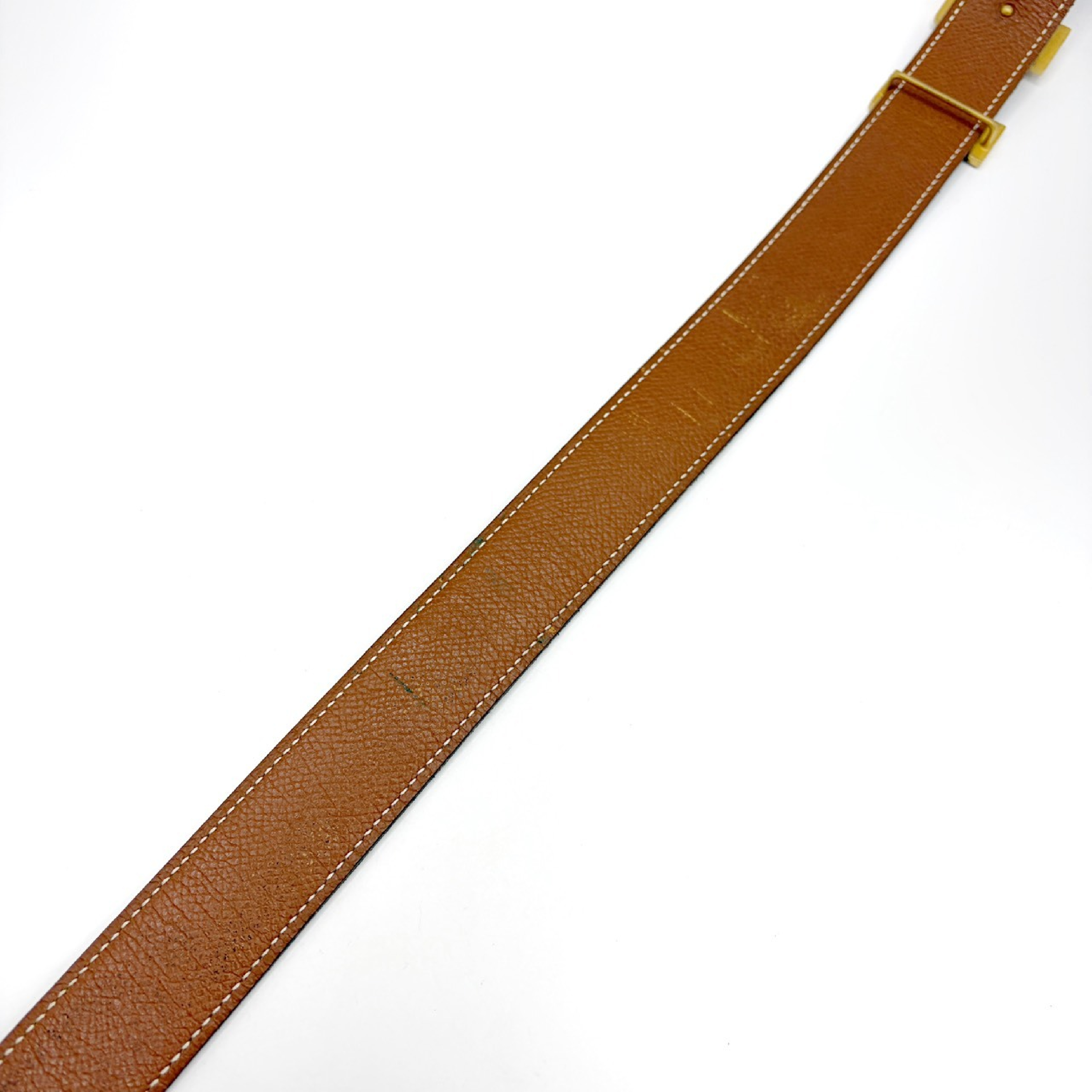 Constance 95 Belt, Gold Hardware, X Stamp — view 5