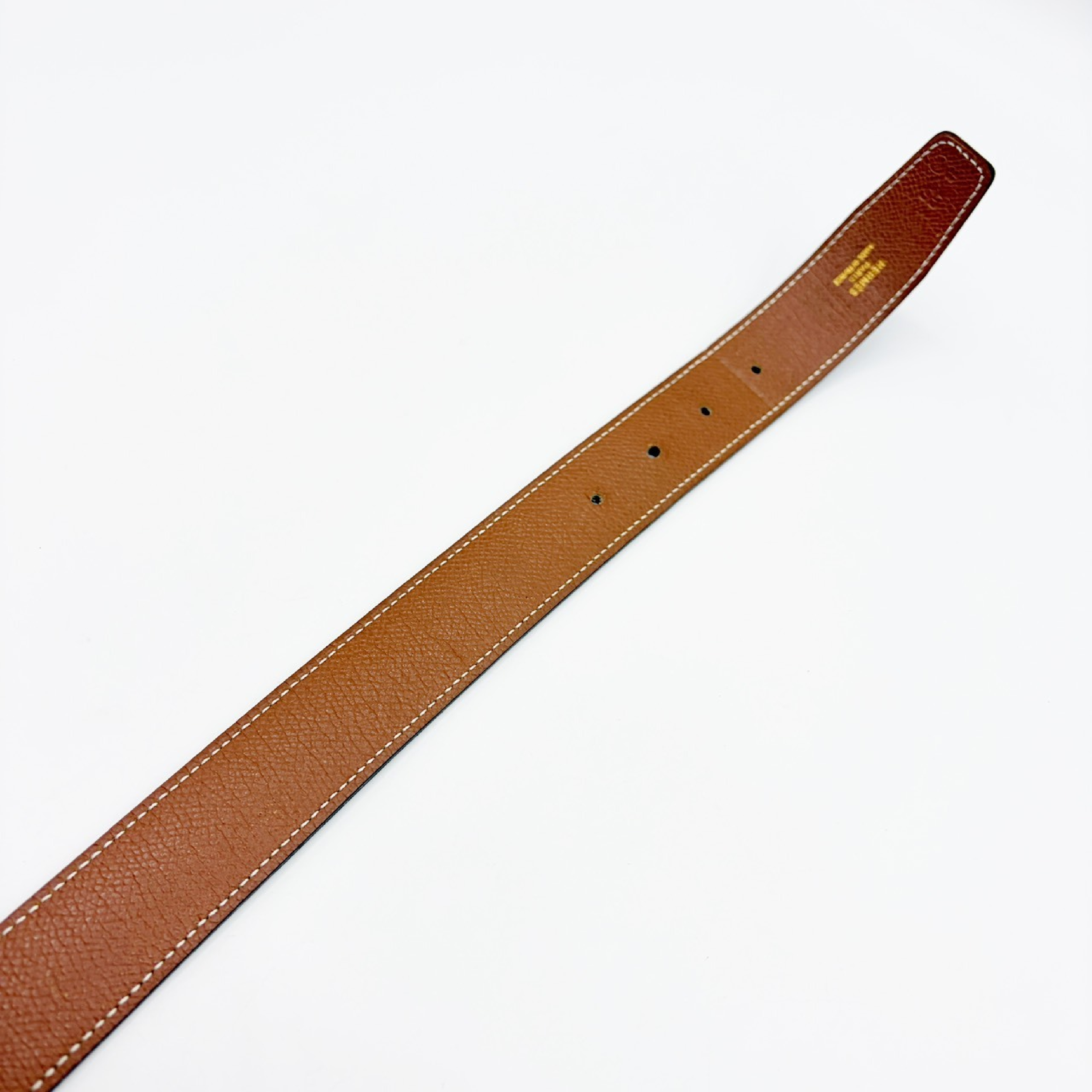 Constance 95 Belt, Gold Hardware, X Stamp — view 7