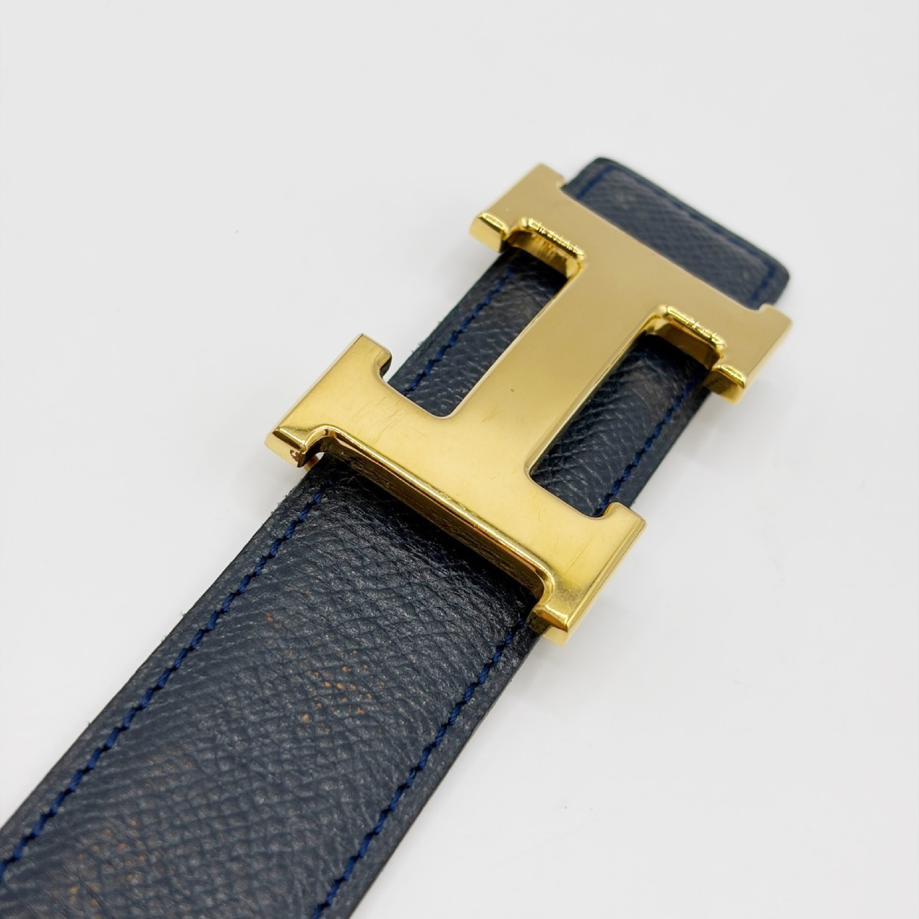 Constance 95 Belt, Gold Hardware, X Stamp — view 9