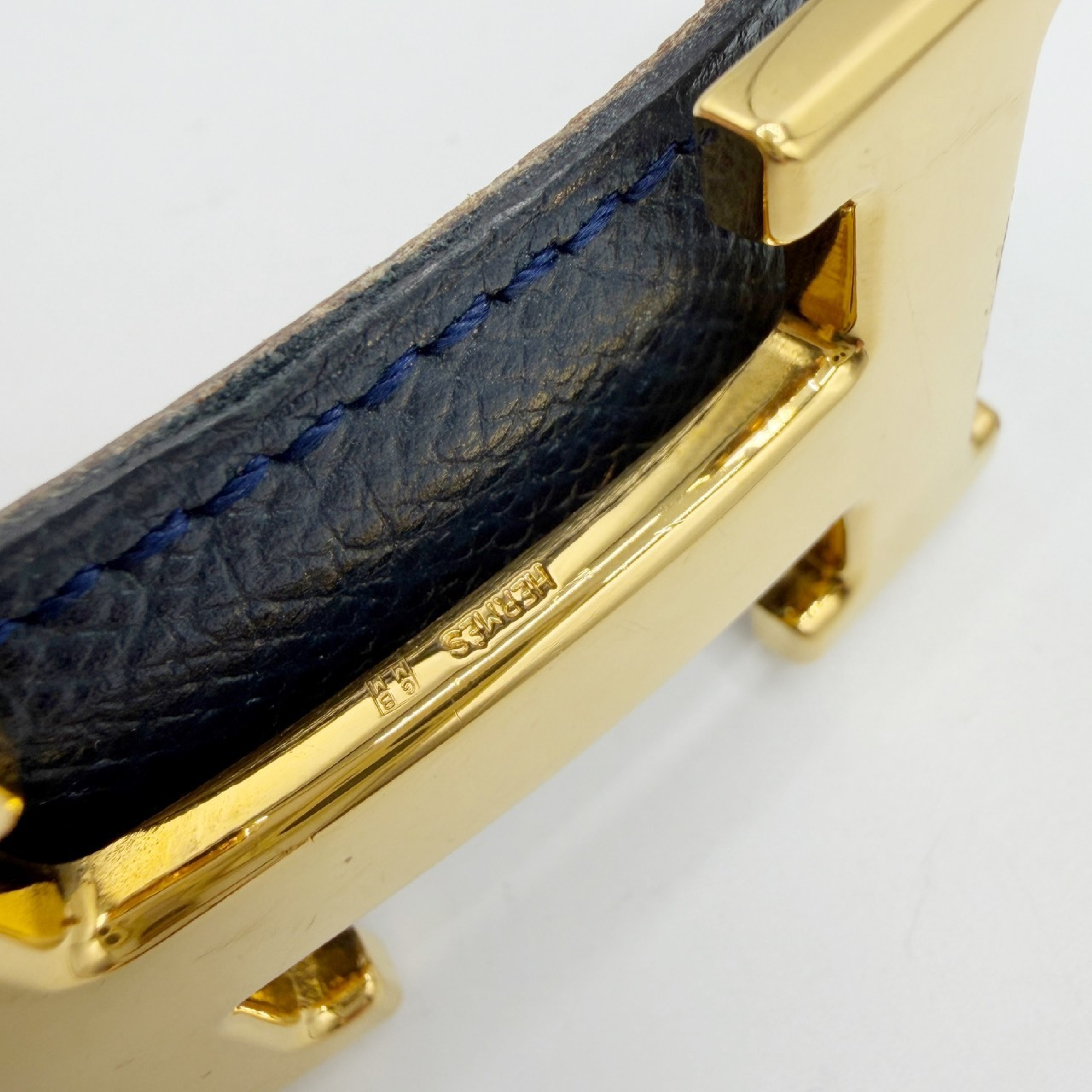 Constance 95 Belt, Gold Hardware, X Stamp — view 10
