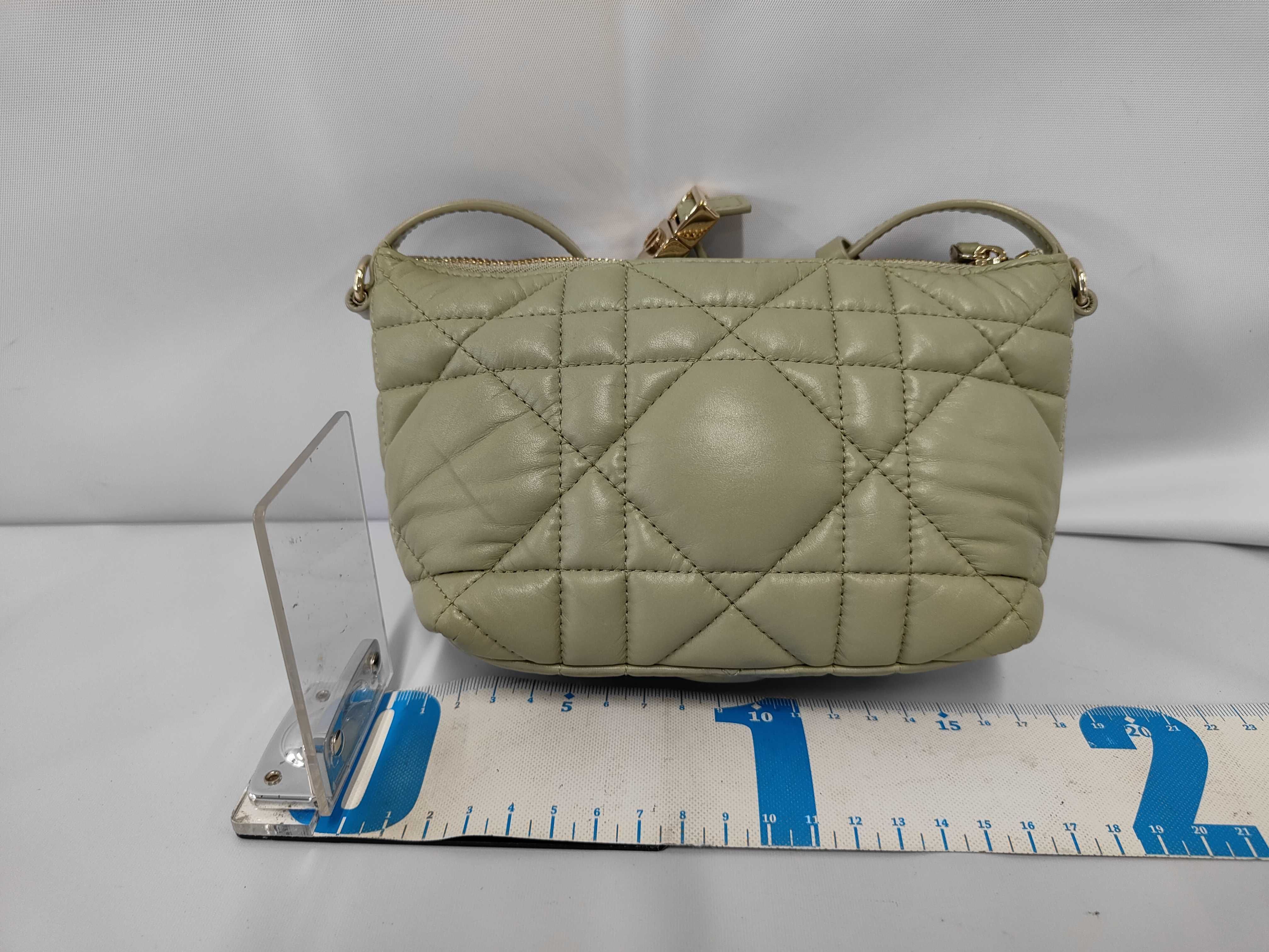 Nomad Pouch Cannage Lambskin Khaki Pouch — view 2