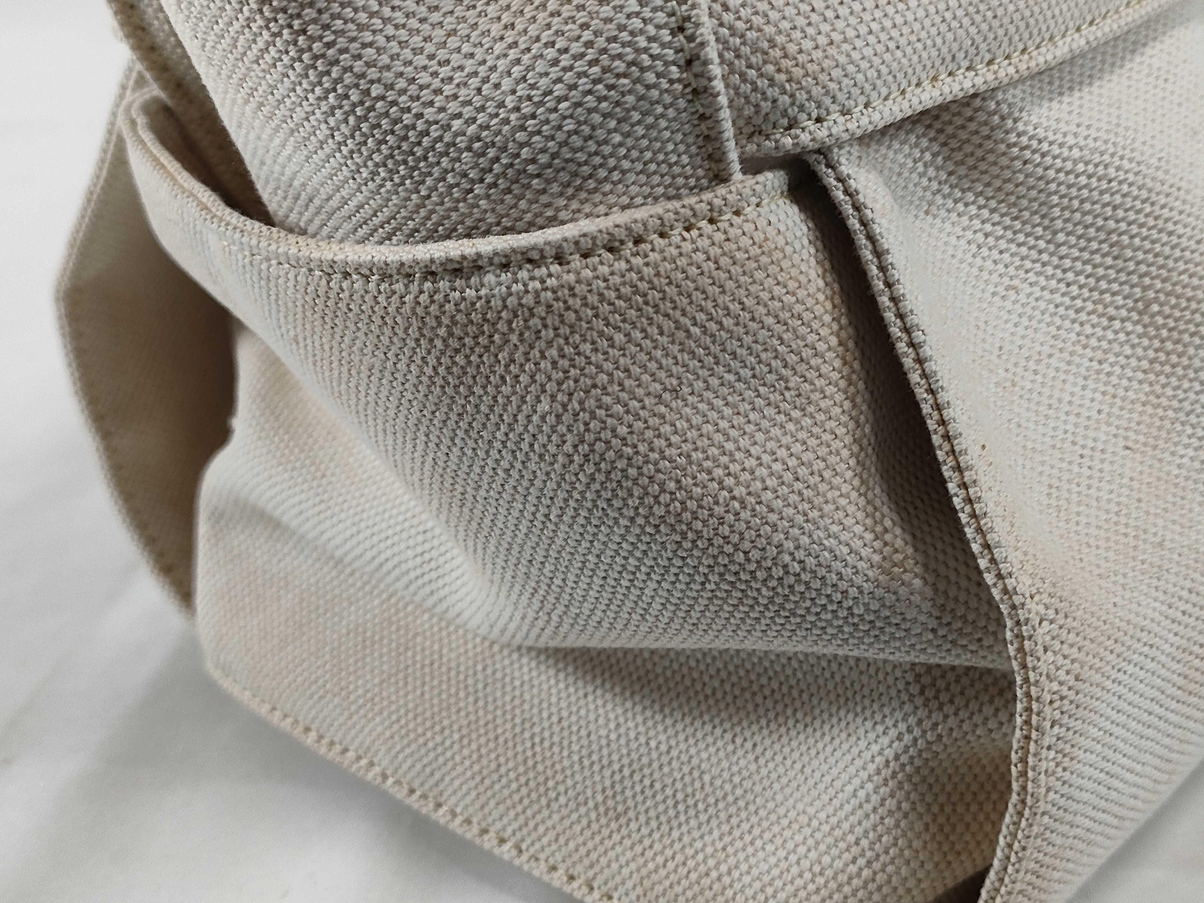 Intrecciato Arco Maxi Intrecciato White Canvas Tote Bag Handbag Tote Bag — view 13