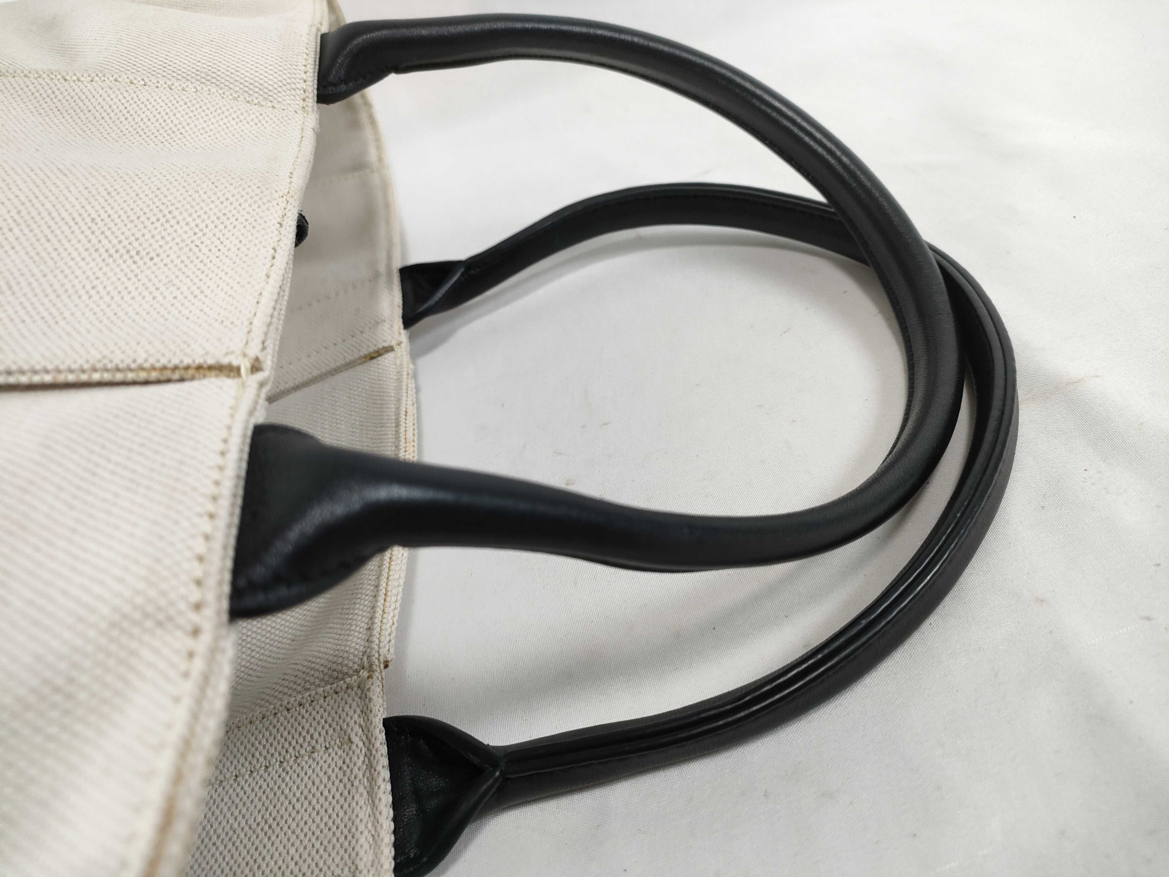 Intrecciato Arco Maxi Intrecciato White Canvas Tote Bag Handbag Tote Bag — view 3