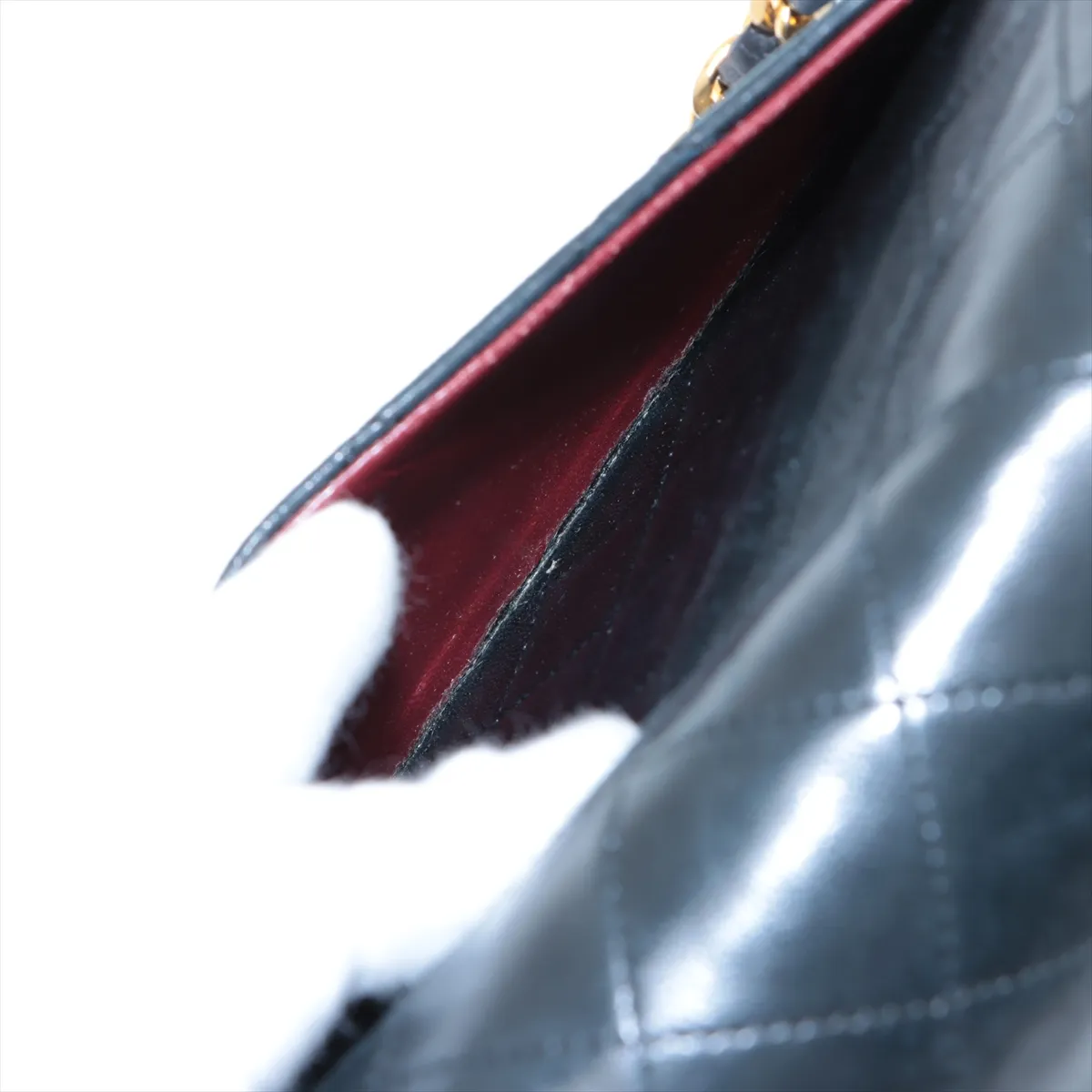 Matelassé 23 Small Lambskin Double Flap Double Chain Bag, Black with Gold Hardware, 0614462 (Serial Number 0-series, A01113) — view 12