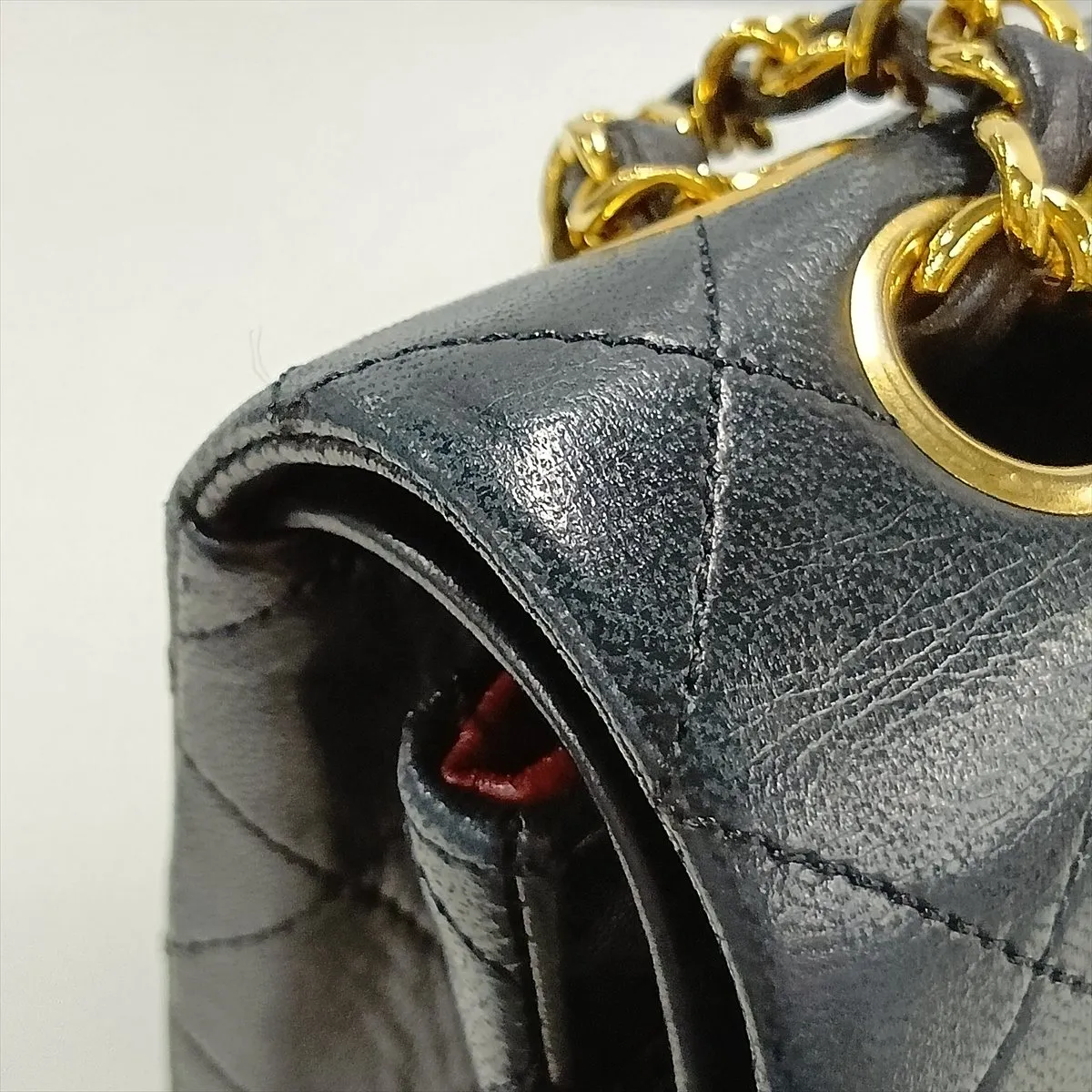 Matelassé 23 Small Lambskin Double Flap Double Chain Bag, Black with Gold Hardware, 0614462 (Serial Number 0-series, A01113) — view 15