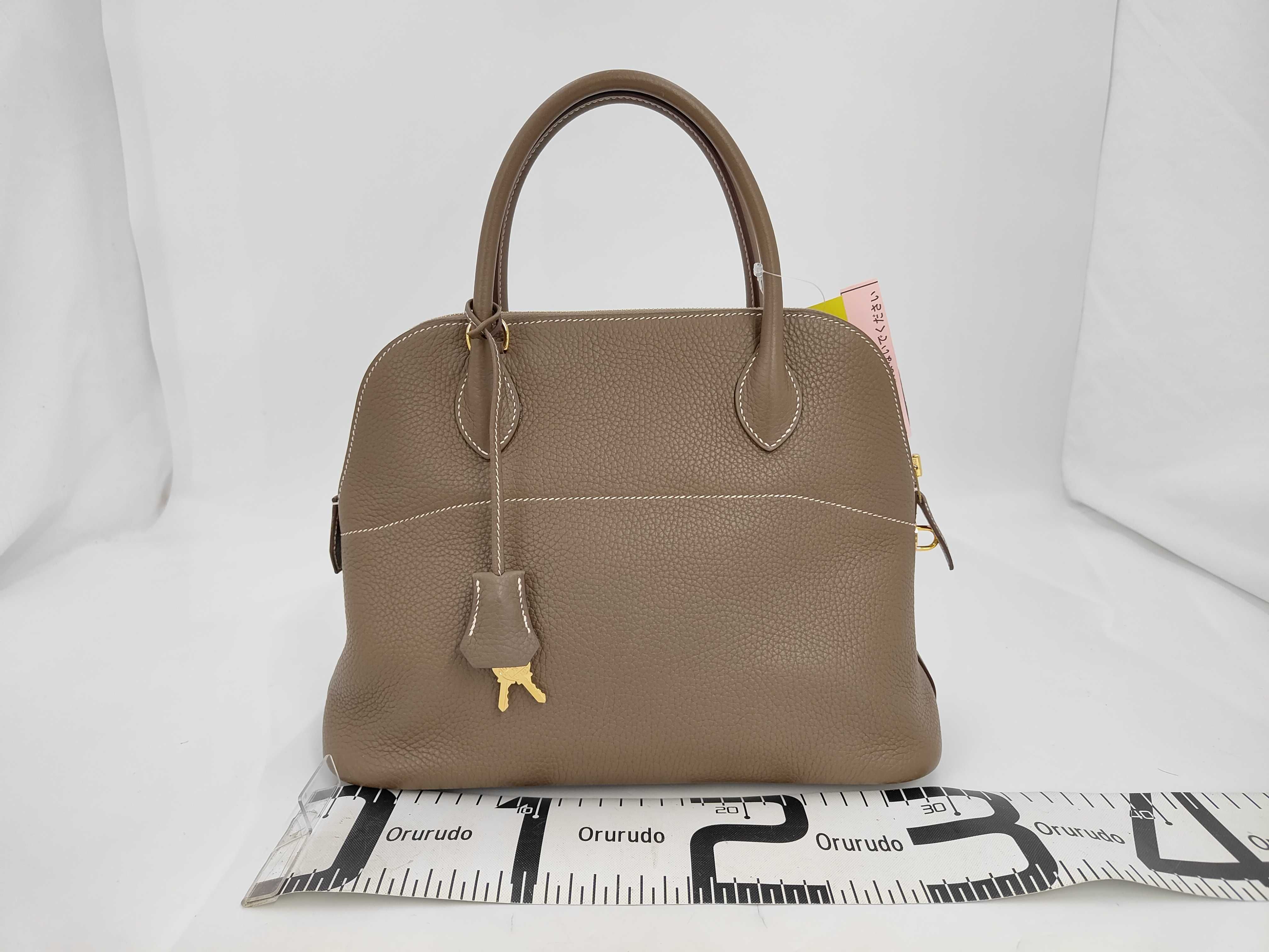 Bolide 31 Etoupe Gold Hardware D Engraved Handbag — view 2