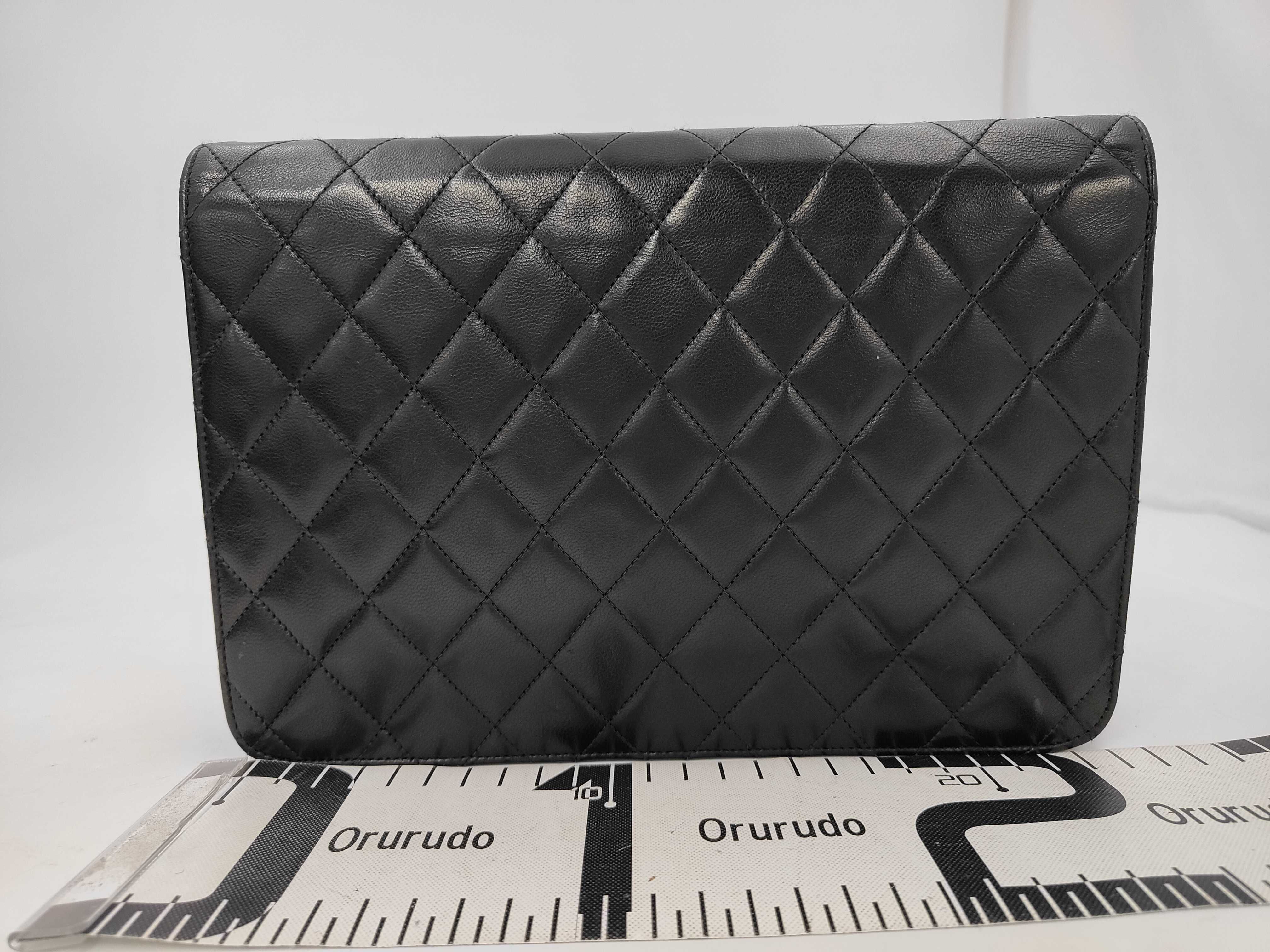 Matelassé S-flap/S-chain push-lock lambskin shoulder bag — view 2