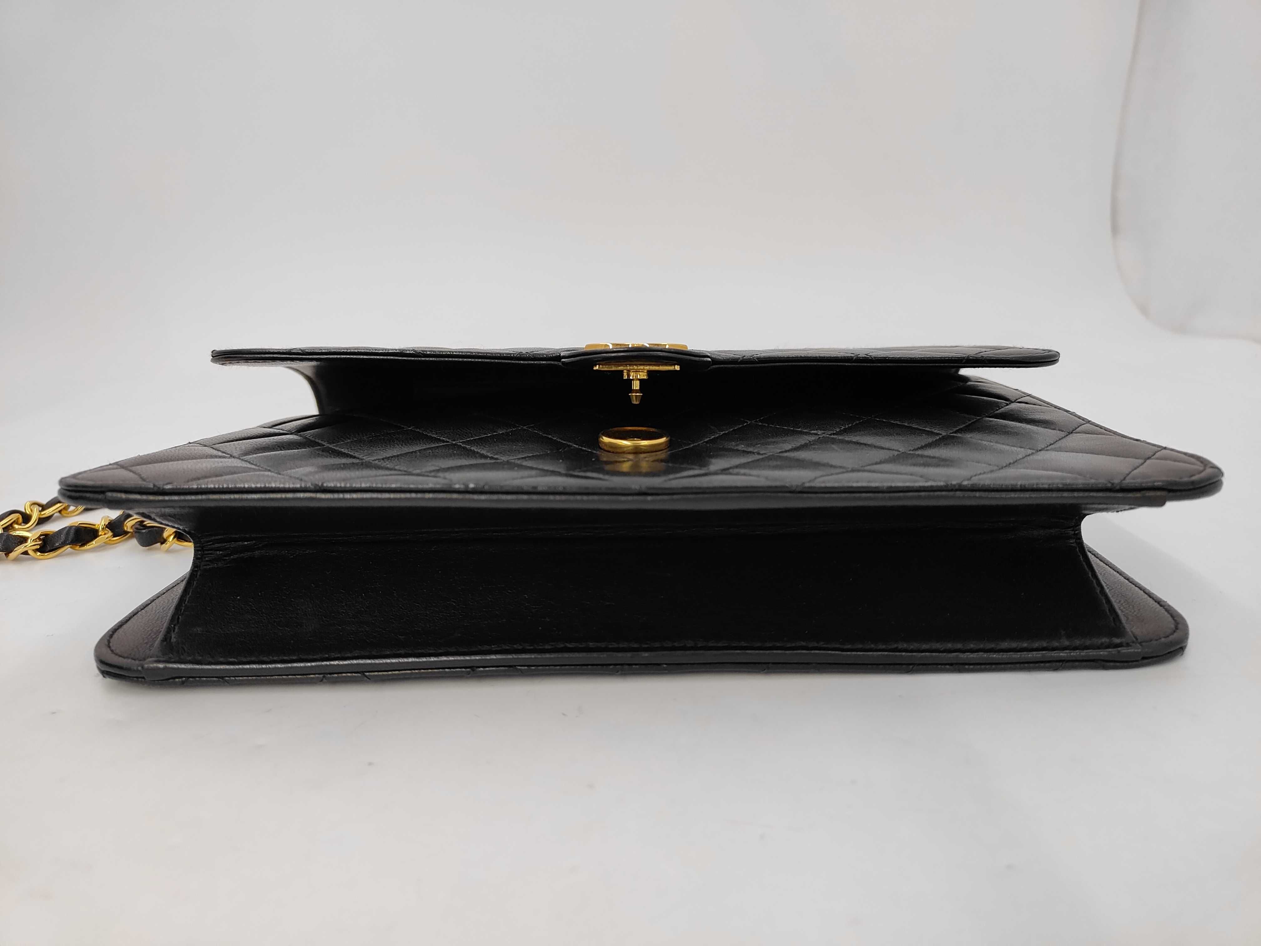 Matelassé S-flap/S-chain push-lock lambskin shoulder bag — view 6